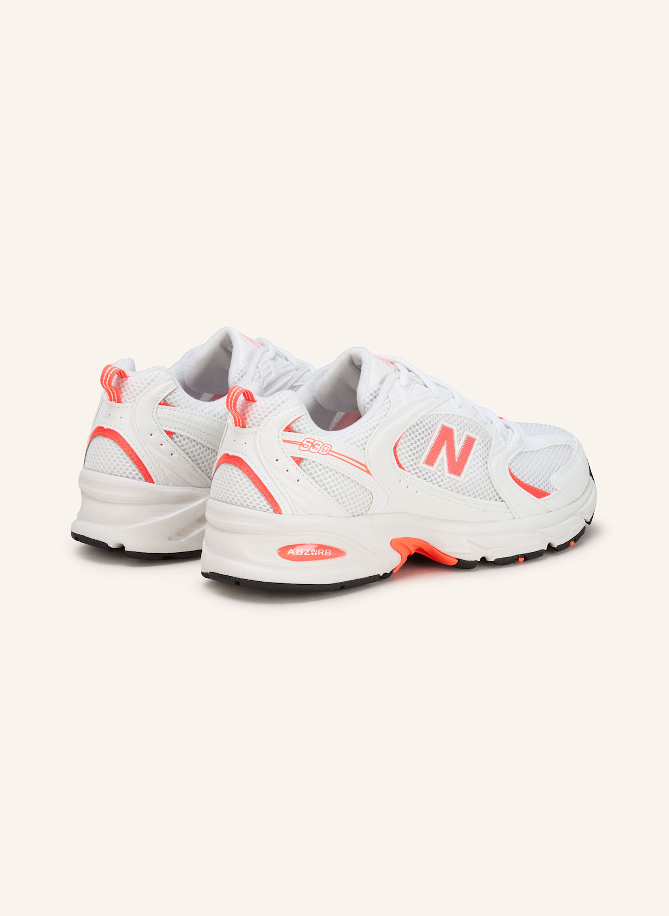 new balance Sneaker 530: WEISS/ NEONPINK