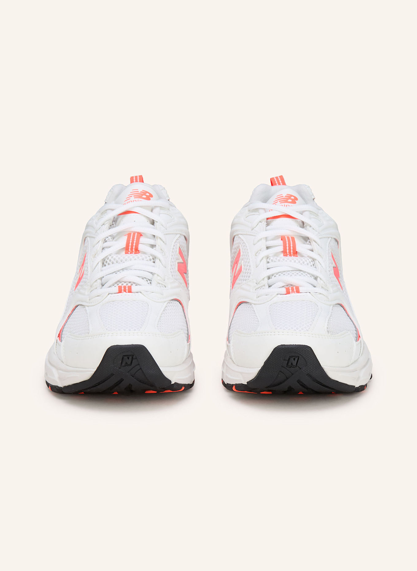 new balance Sneaker 530: WEISS/ NEONPINK