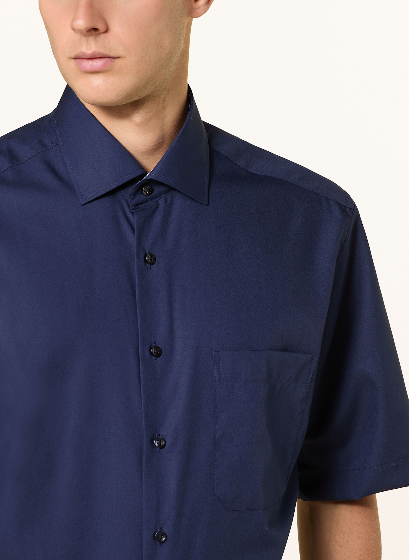 ETERNA Short sleeve shirt comfort fit: DARK BLUE