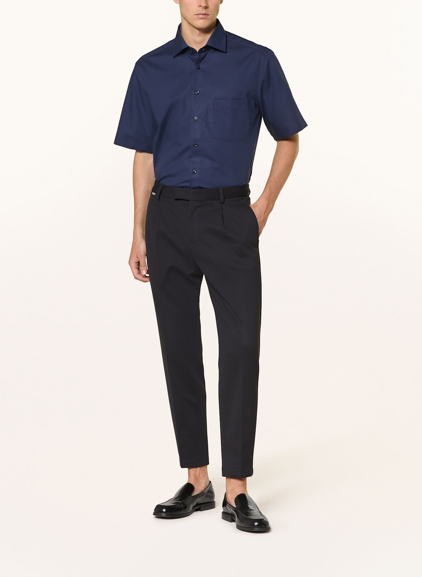 ETERNA Short sleeve shirt modern fit: DARK BLUE