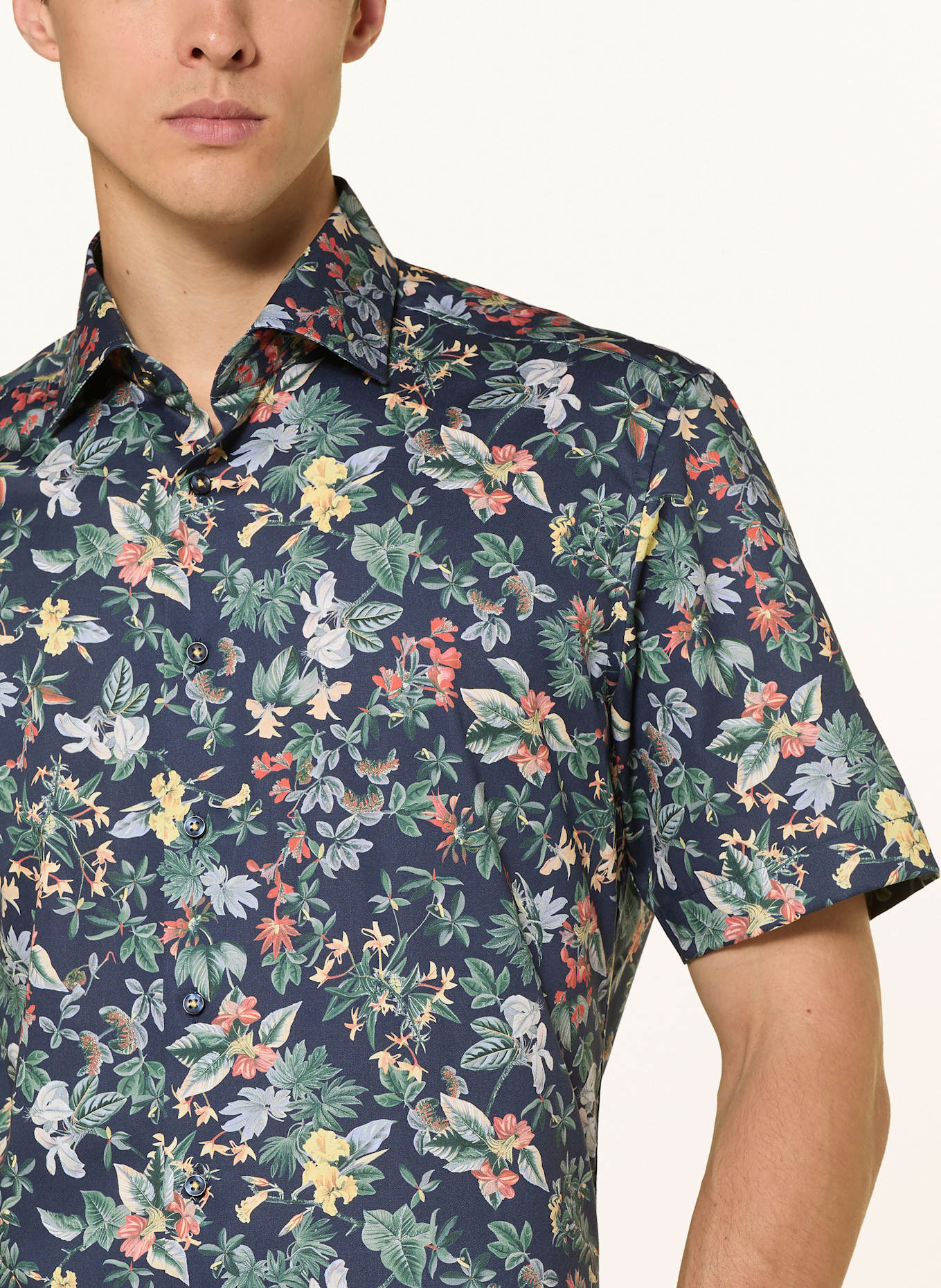 ETERNA Short sleeve shirt modern fit: DARK BLUE