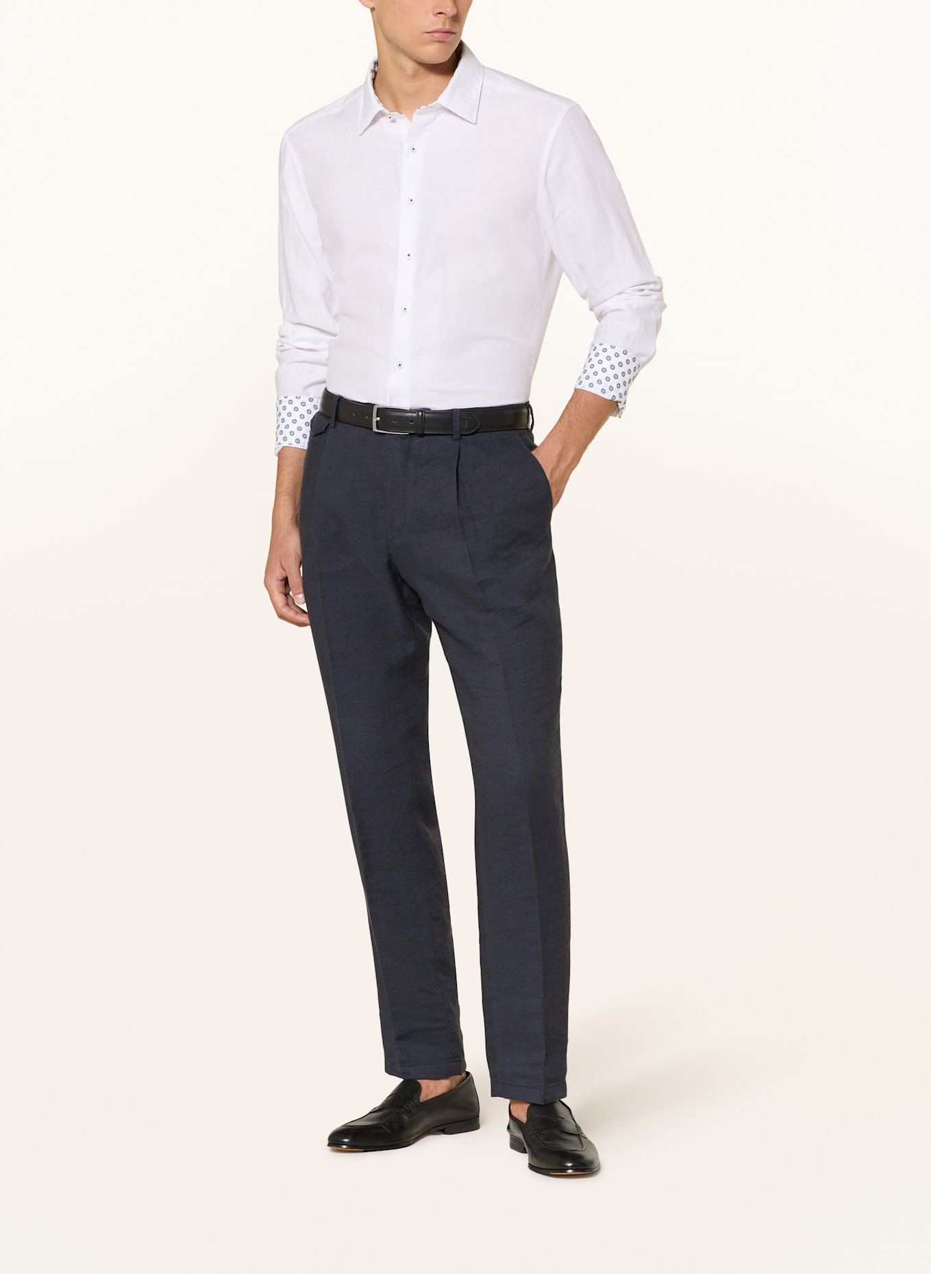 1863 by ETERNA Bentgablenits Reworks Vintage Sweaters with linen: WHITE