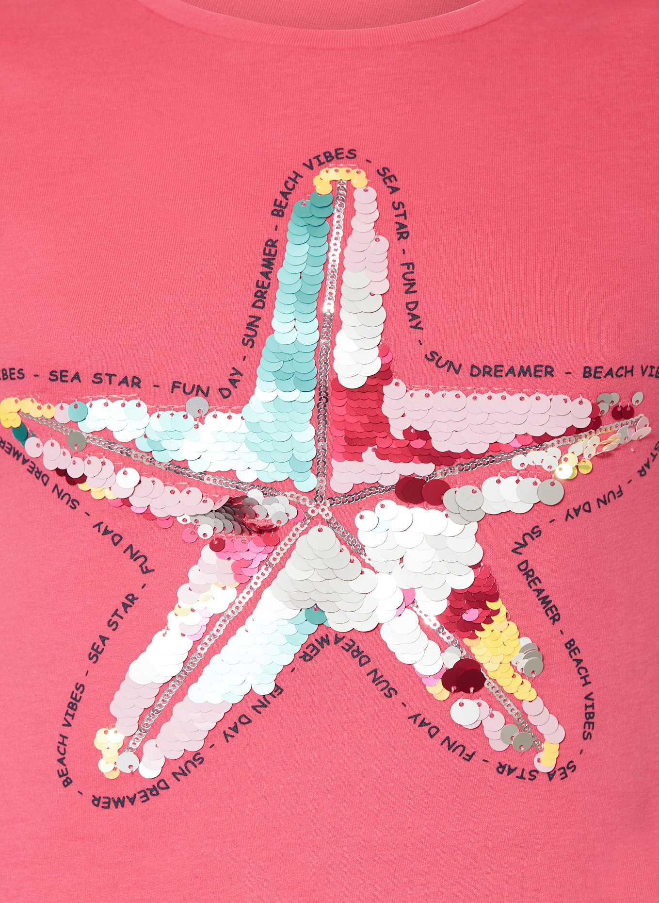 s.Oliver RED T-Shirt mit Pailletten: PINK