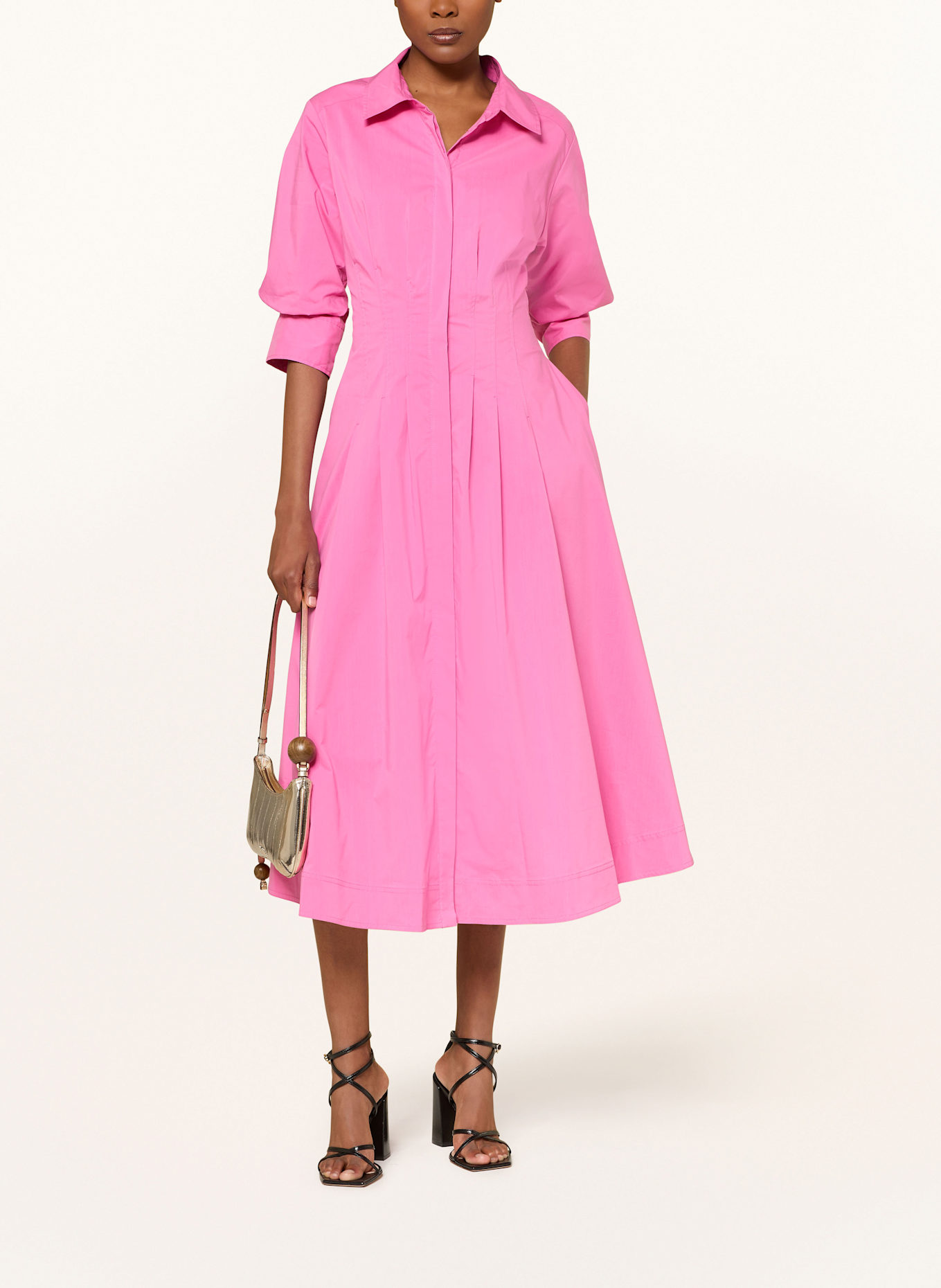 SIMKHAI Hemdblusenkleid JAZZ mit 3/4-Arm: BERRY