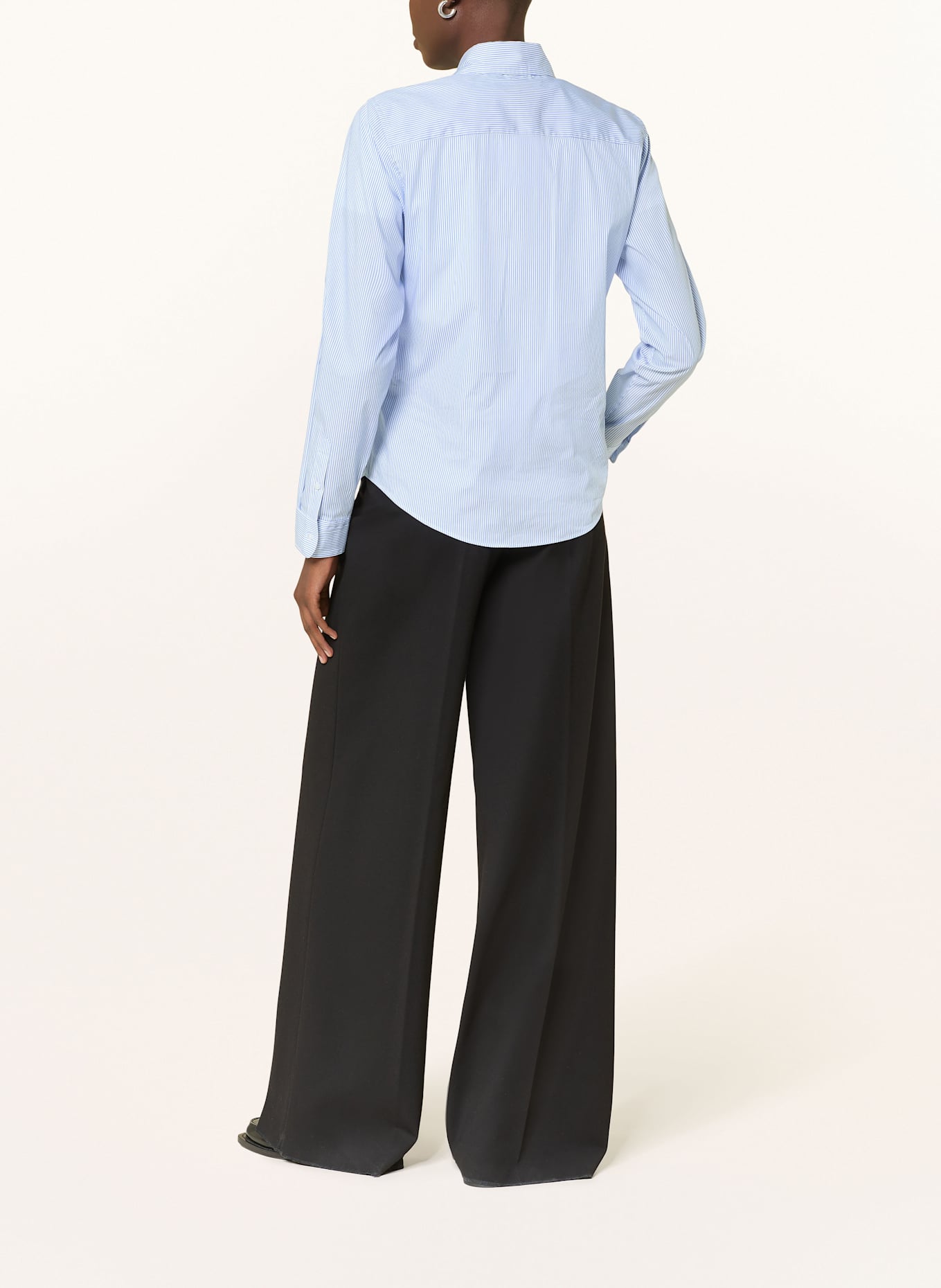 HUGO Hemdbluse THE ESSENTIAL: BLAU / WEISS