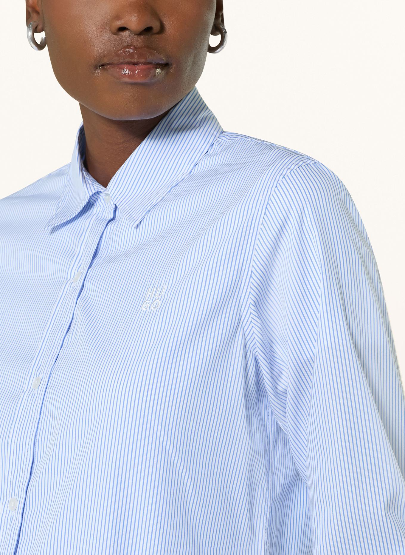 HUGO Hemdbluse THE ESSENTIAL: BLAU / WEISS