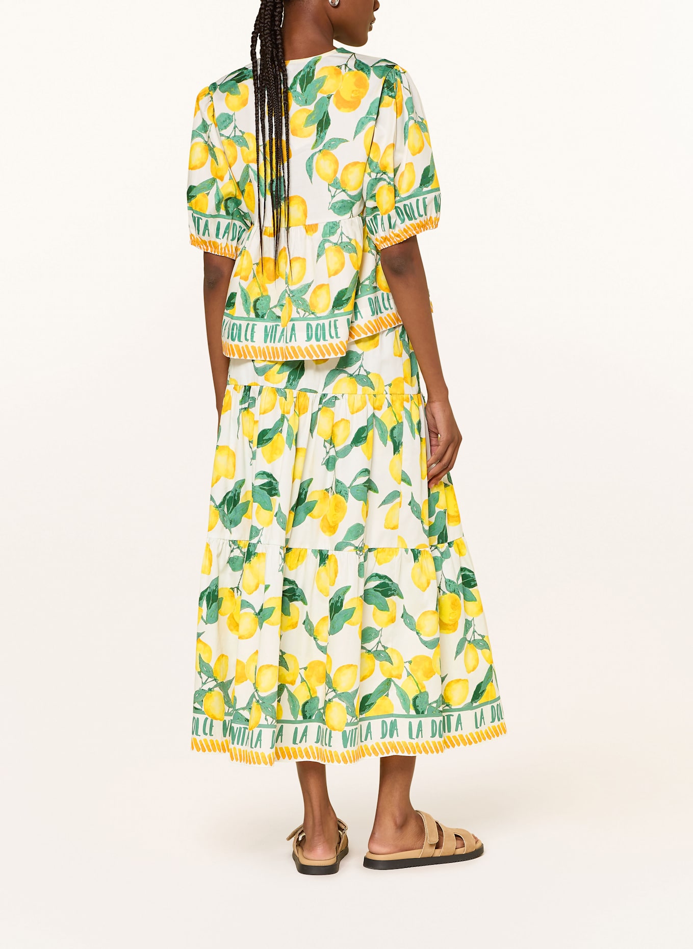 MRS & HUGS Rock mit Volants: WEISS / GELB / GRÜN