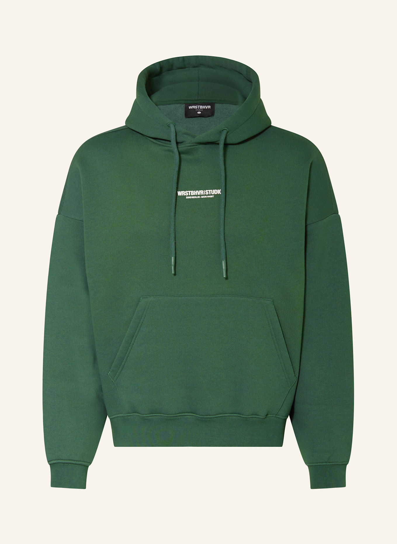 WRSTBHVR Mikina s kapucí STUDIO V10: ZELENÁ