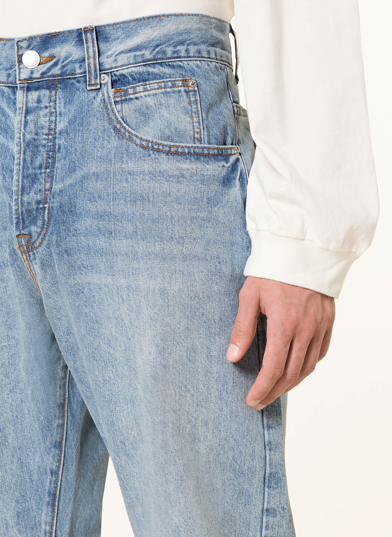 WRSTBHVR Džíny LUIS V3 Straight Fit: MID BLUE