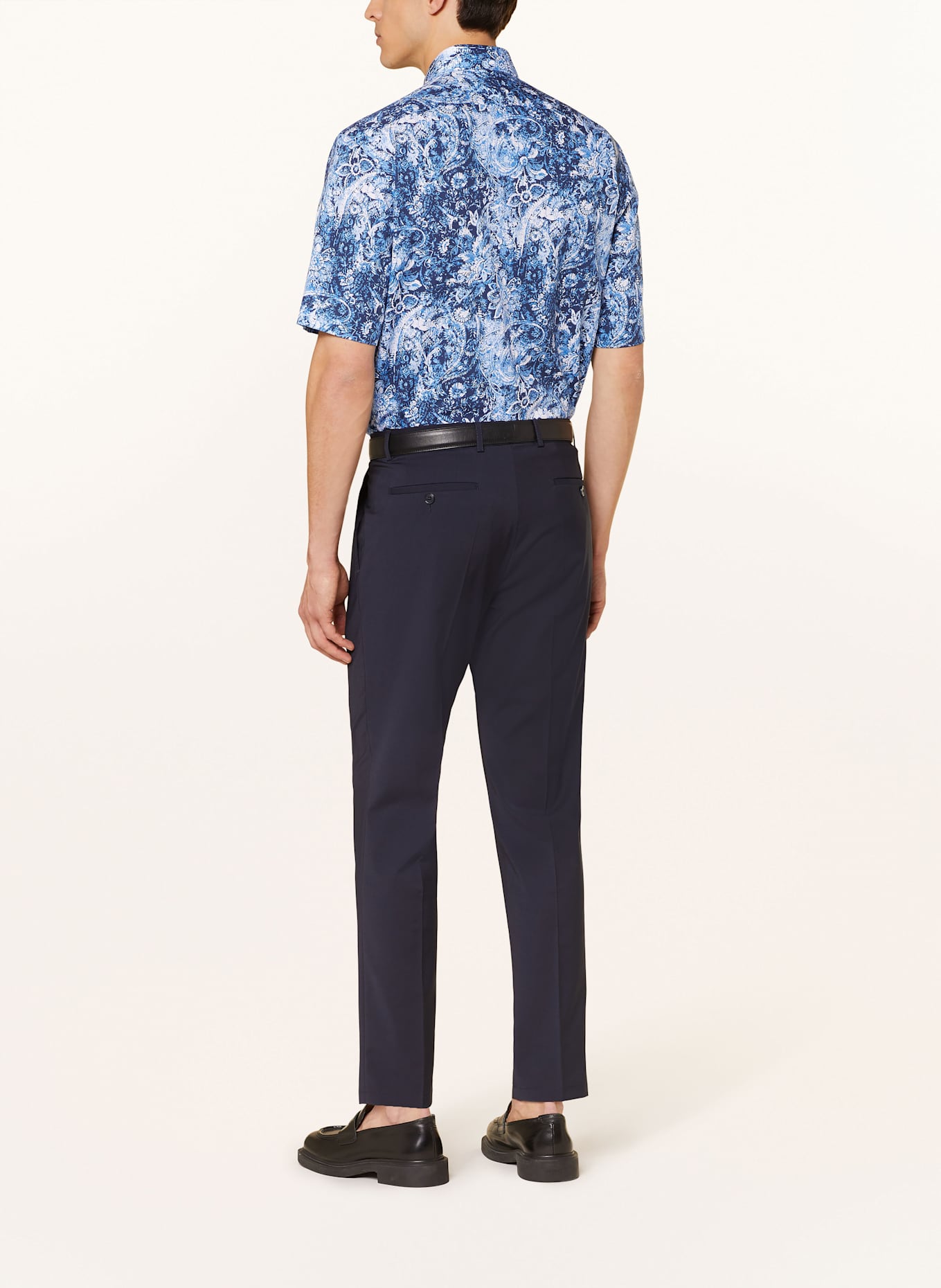 OLYMP Kurzarm-Hemd Luxor comfort fit: BLAU / WEISS