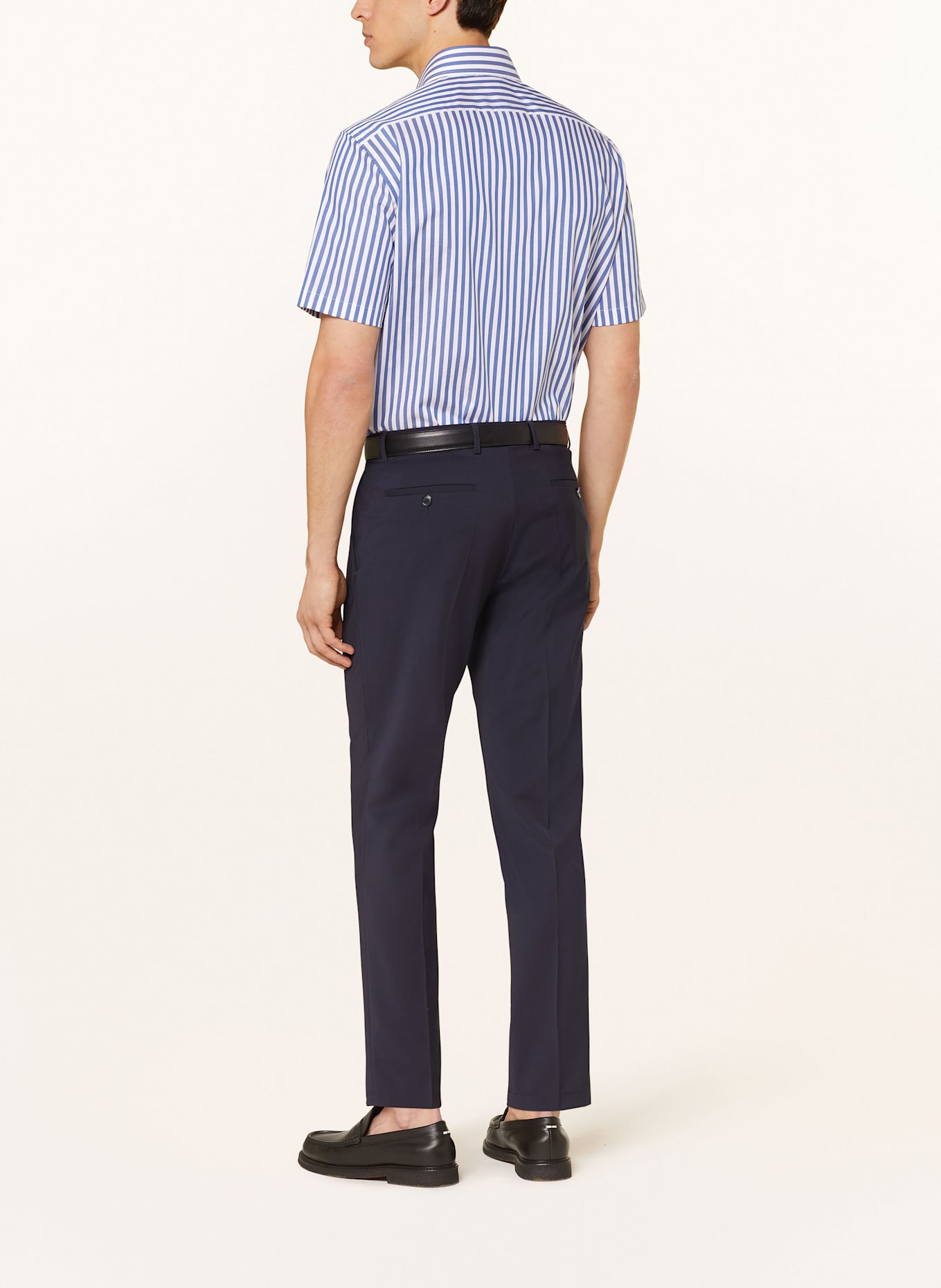 OLYMP Kurzarm-Hemd Luxor modern fit: BLAU / WEISS