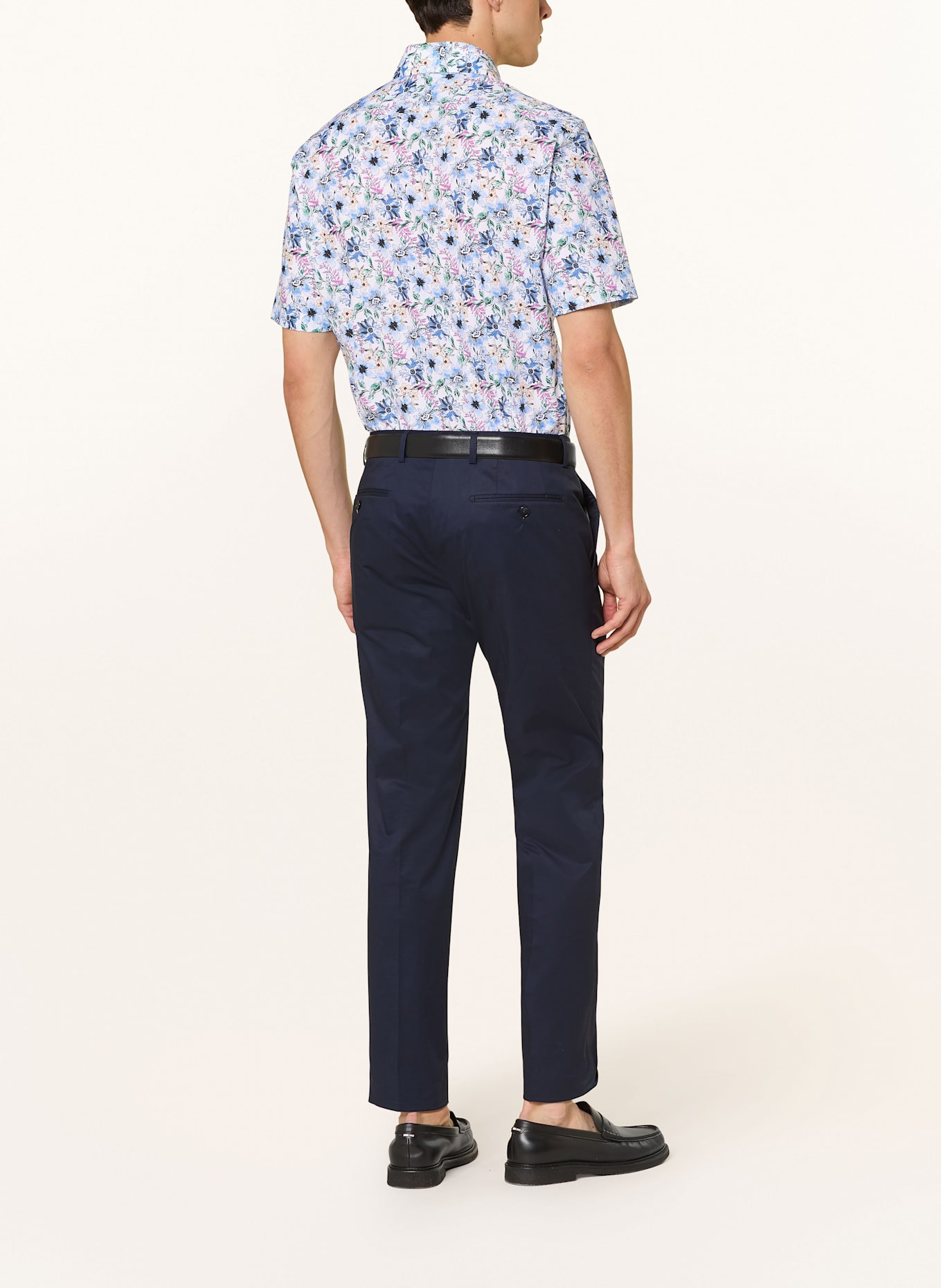 OLYMP Kurzarm-Hemd Luxor modern fit: WEISS / BLAU / PINK