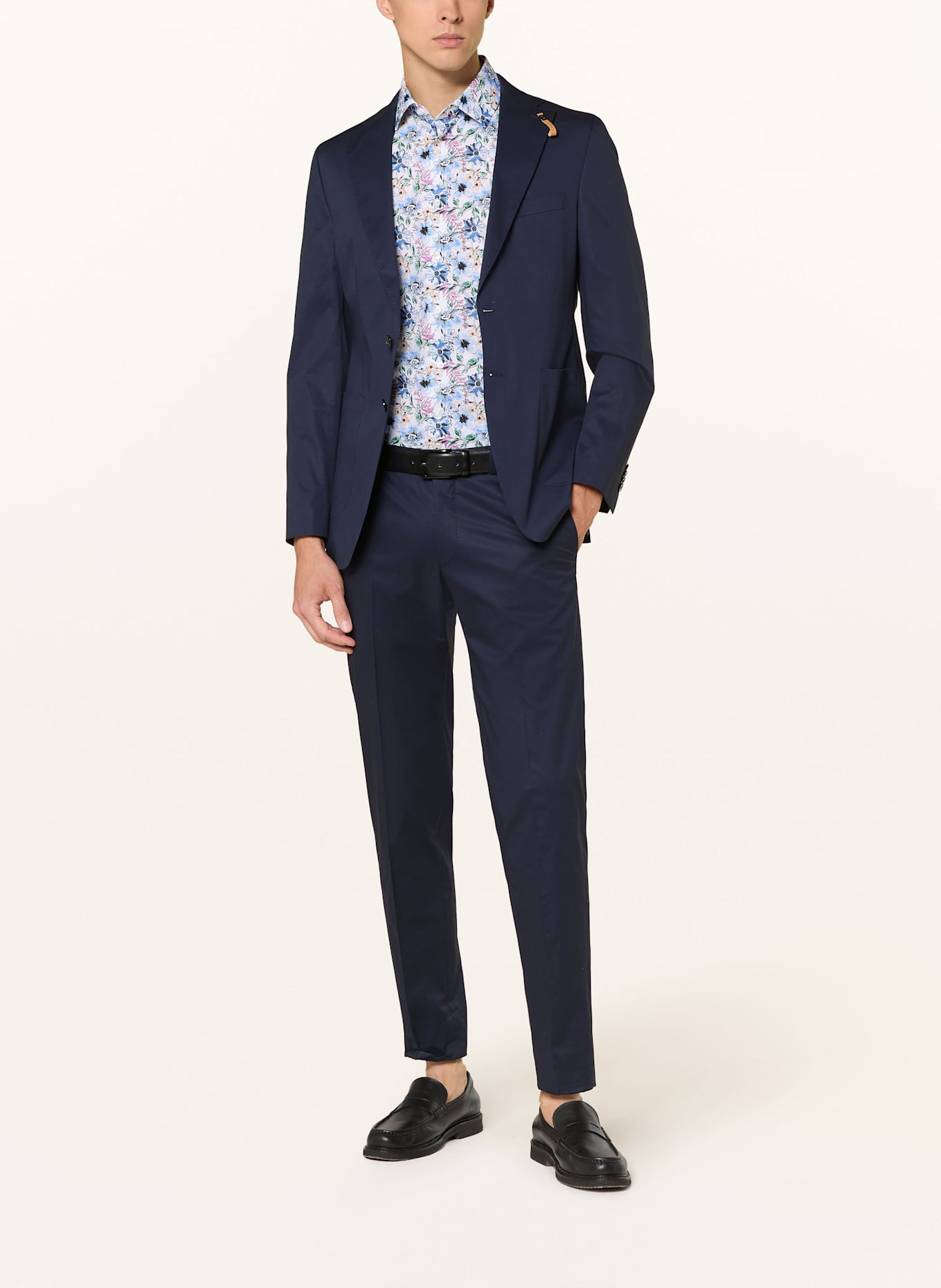 OLYMP Kurzarm-Hemd Luxor modern fit: WEISS / BLAU / PINK