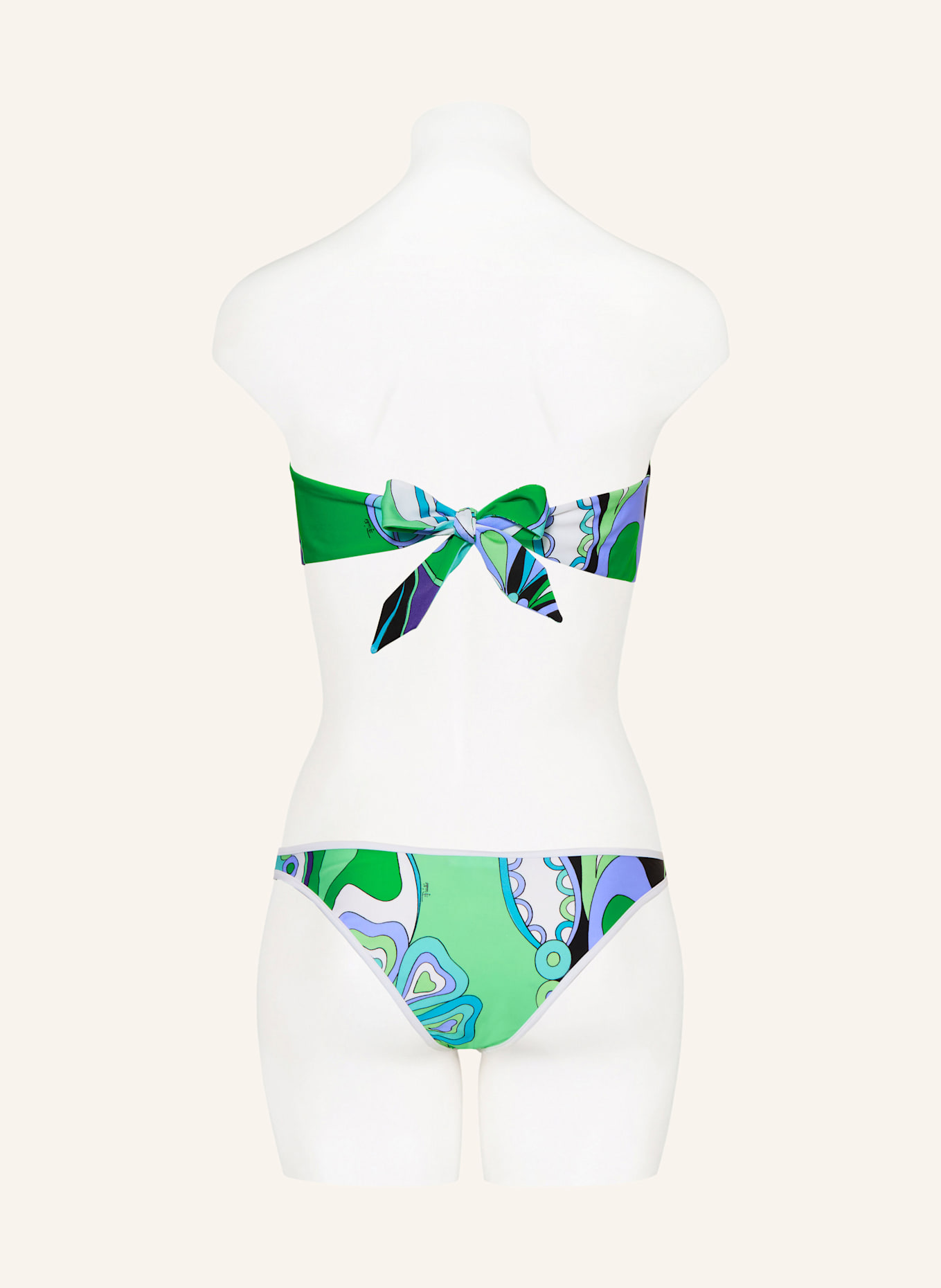 PUCCI Bandeau-bikinitop: TURQUOISE / LICHTGROEN / PAARS