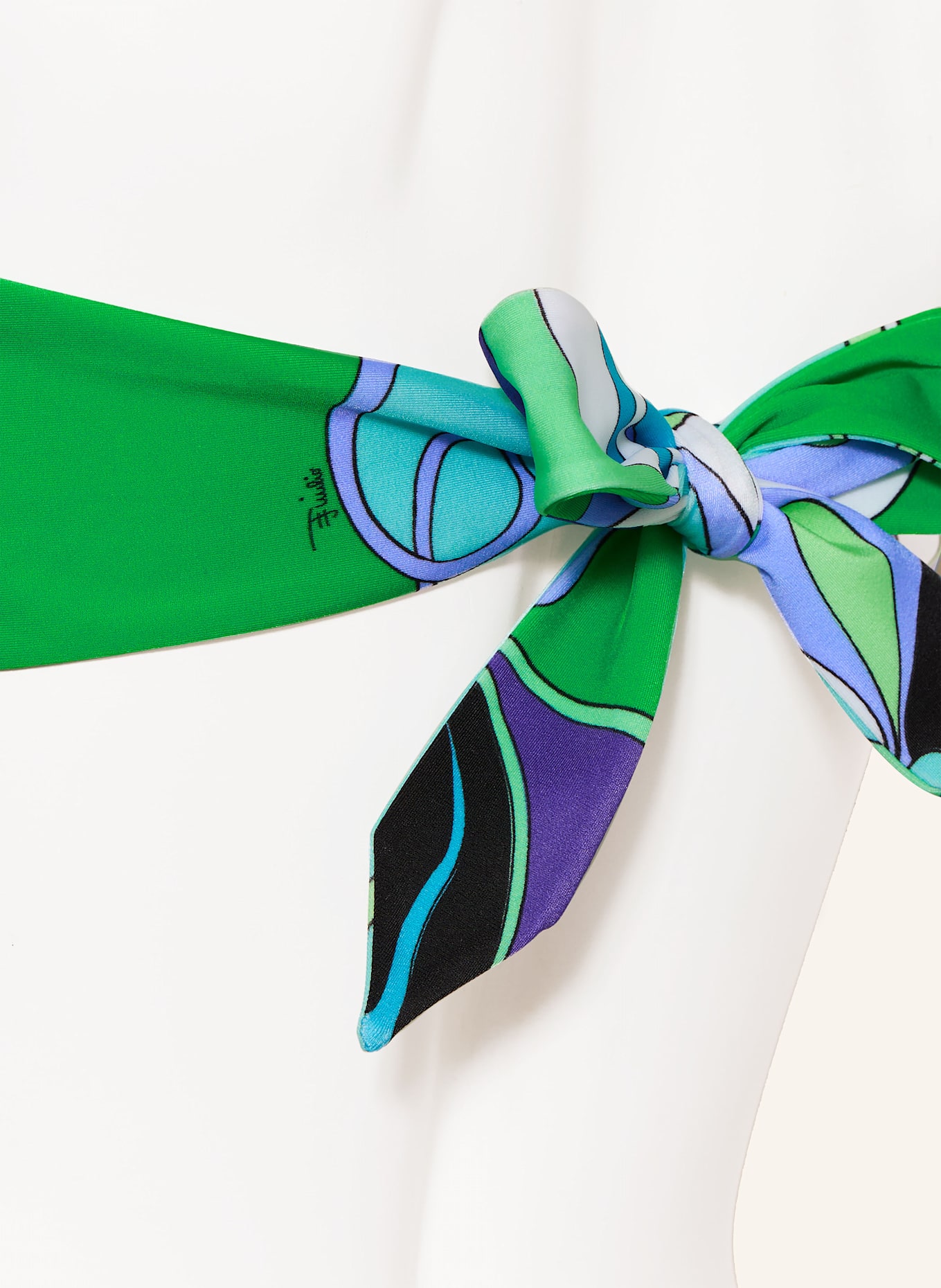 PUCCI Bandeau-bikinitop: TURQUOISE / LICHTGROEN / PAARS