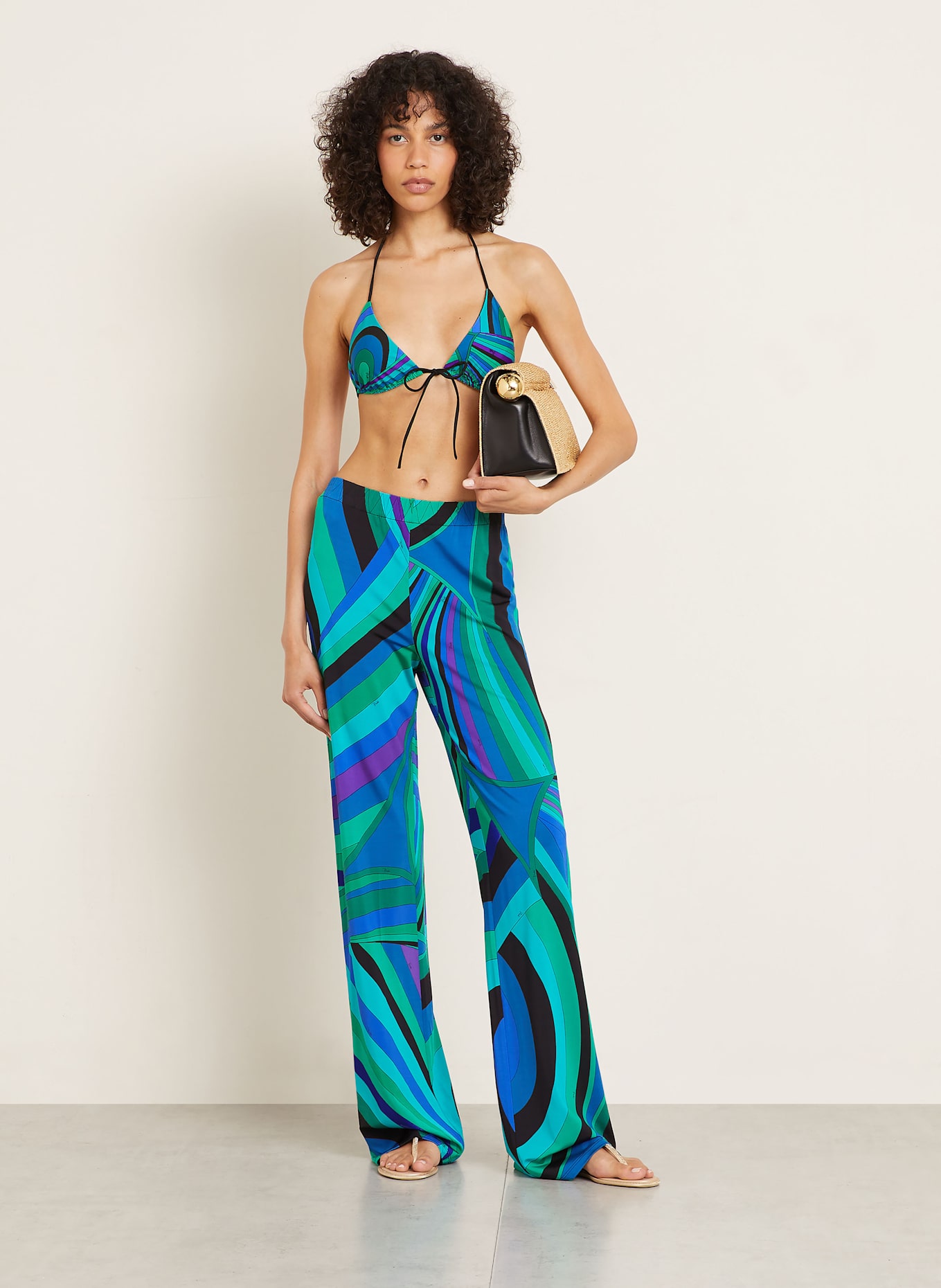 PUCCI Dół od bikini trójkątnego: ZIELONY / NIEBIESKI / LILA