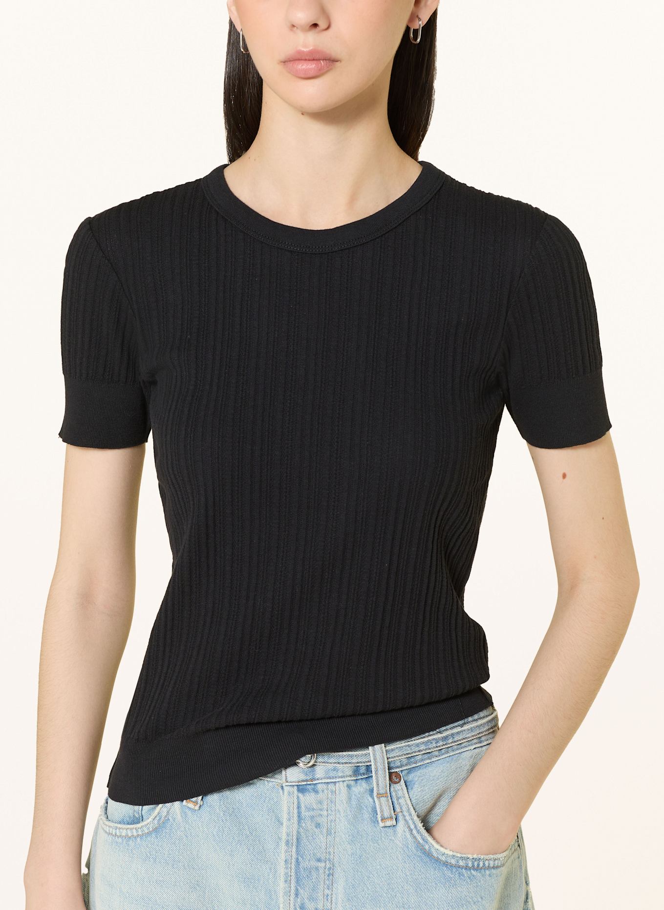 DRYKORN Strickshirt KOALY: SCHWARZ