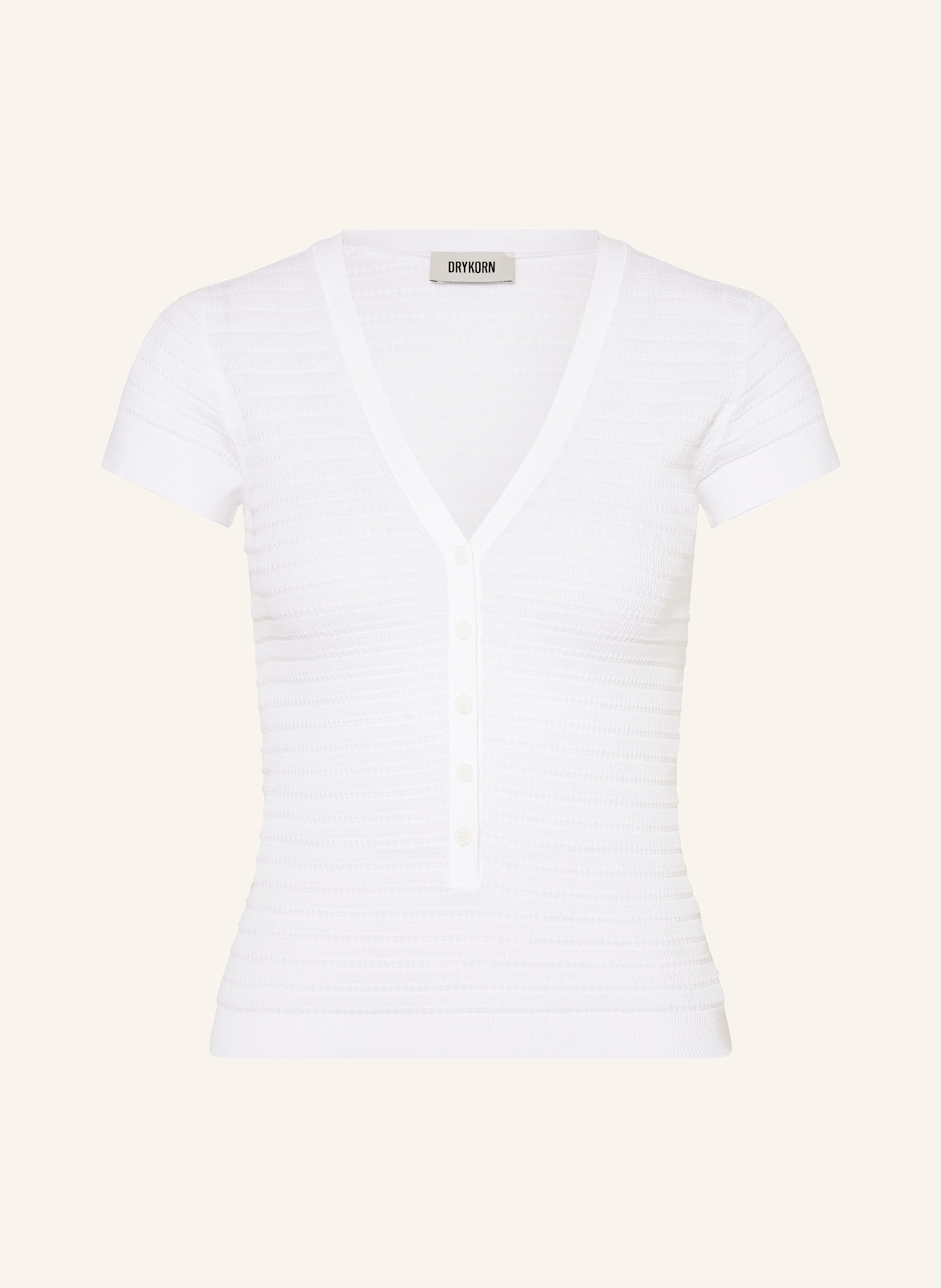 DRYKORN Strickshirt ALKUNA: WEISS