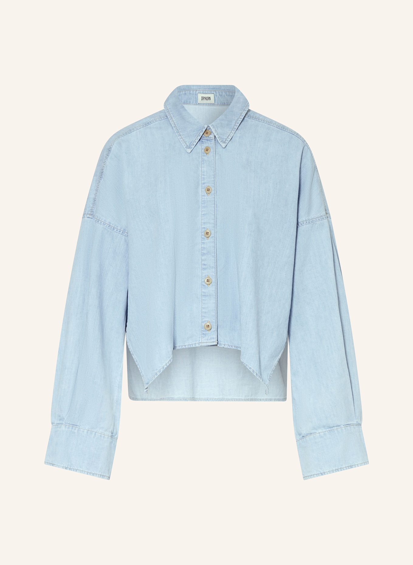 DRYKORN Jeansbluse OSHIA: HELLBLAU