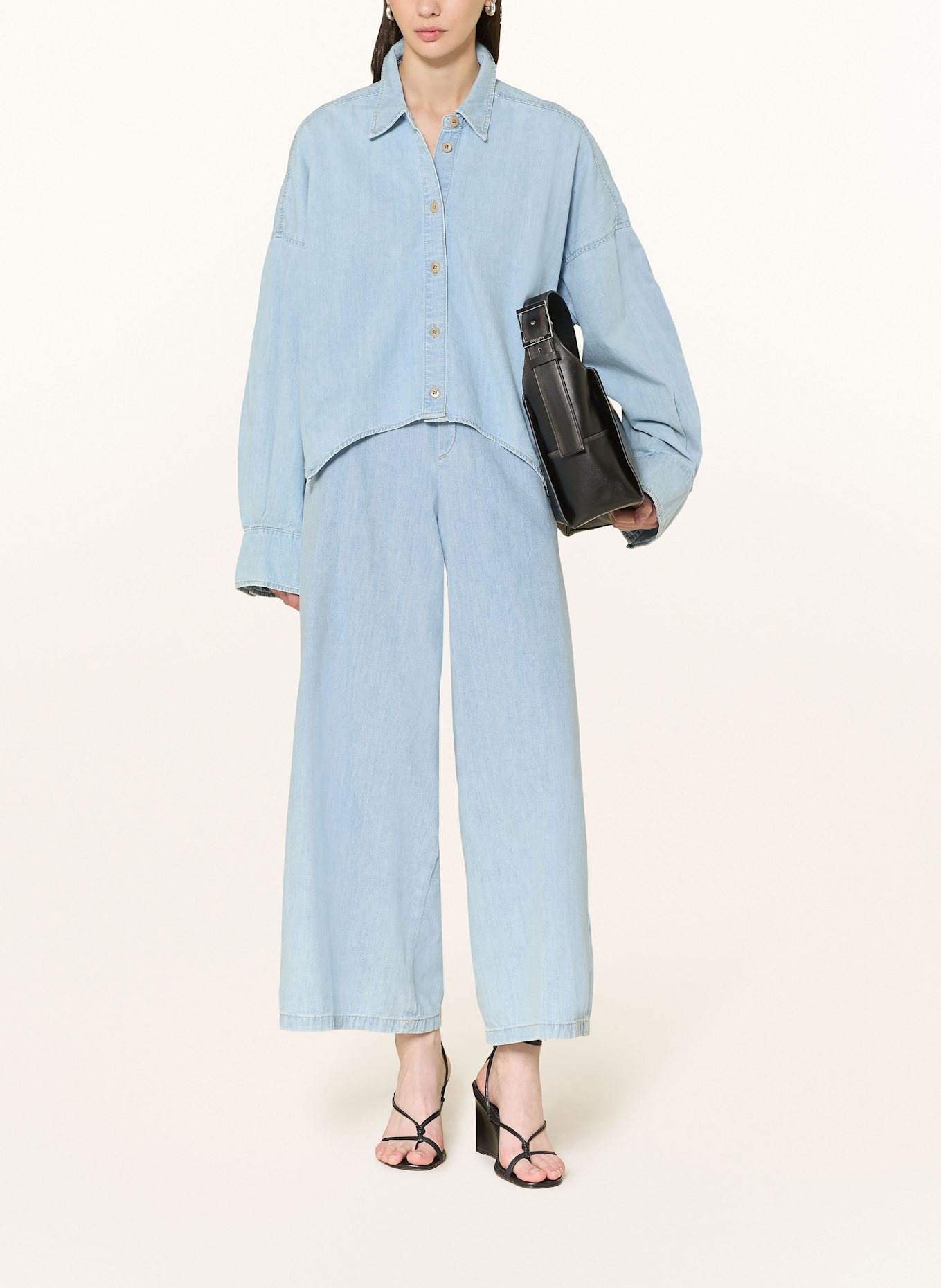 DRYKORN Jeansbluse OSHIA: HELLBLAU