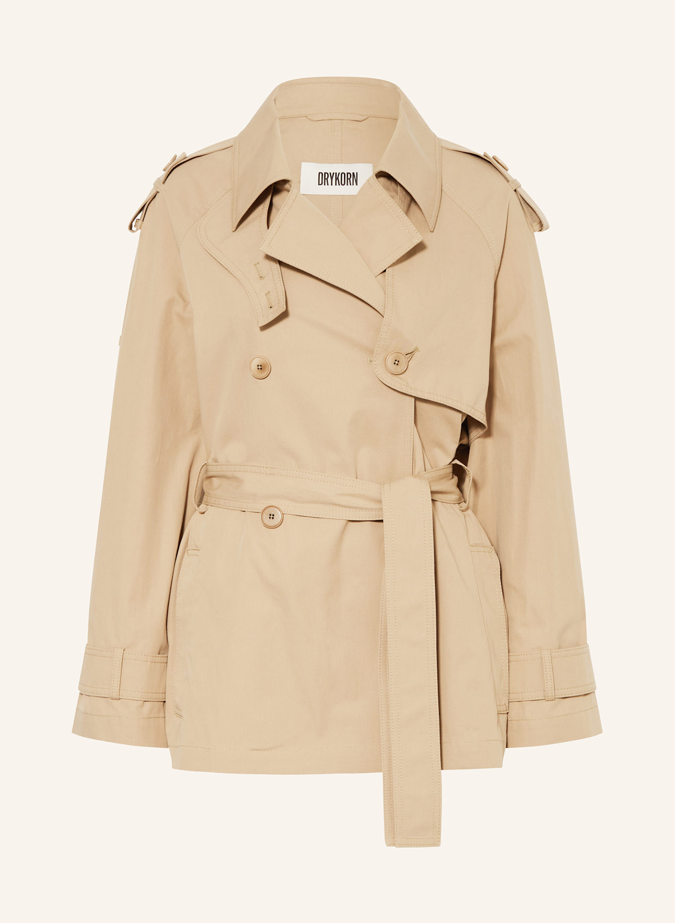 DRYKORN Trench-Jacke WELNEY: HELLBRAUN