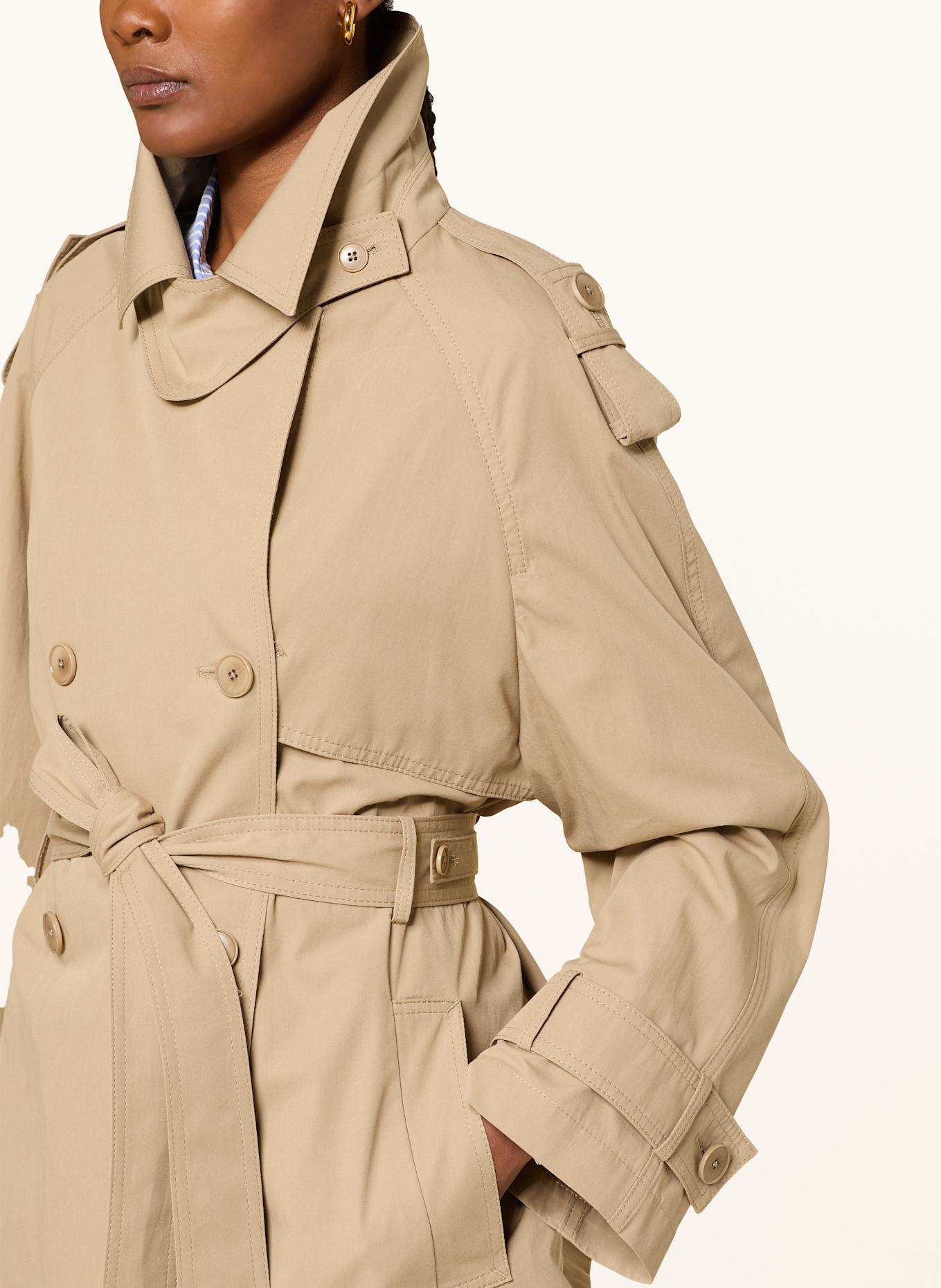 DRYKORN Trench-Jacke WELNEY: HELLBRAUN