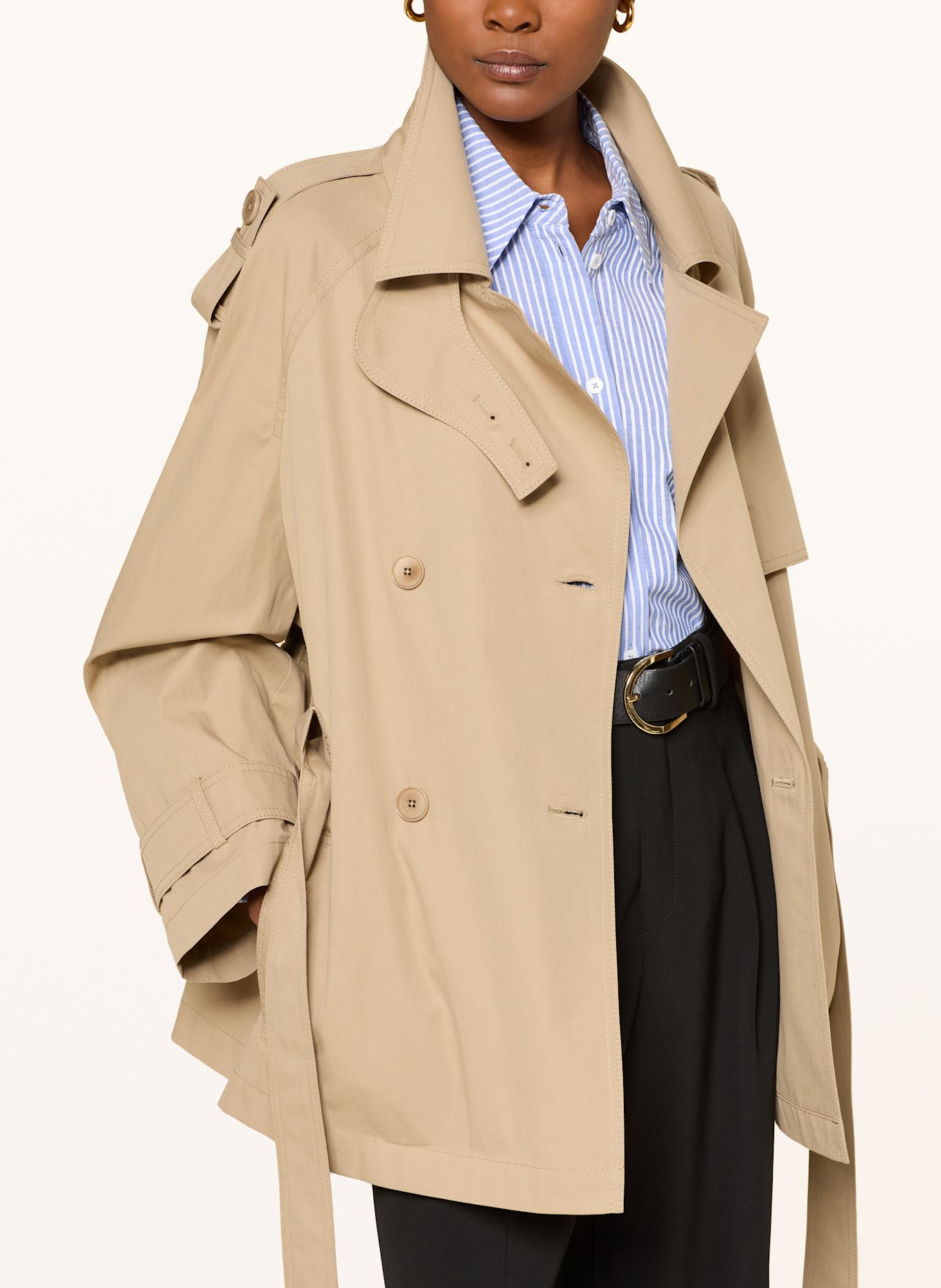 DRYKORN Trench-Jacke WELNEY: HELLBRAUN