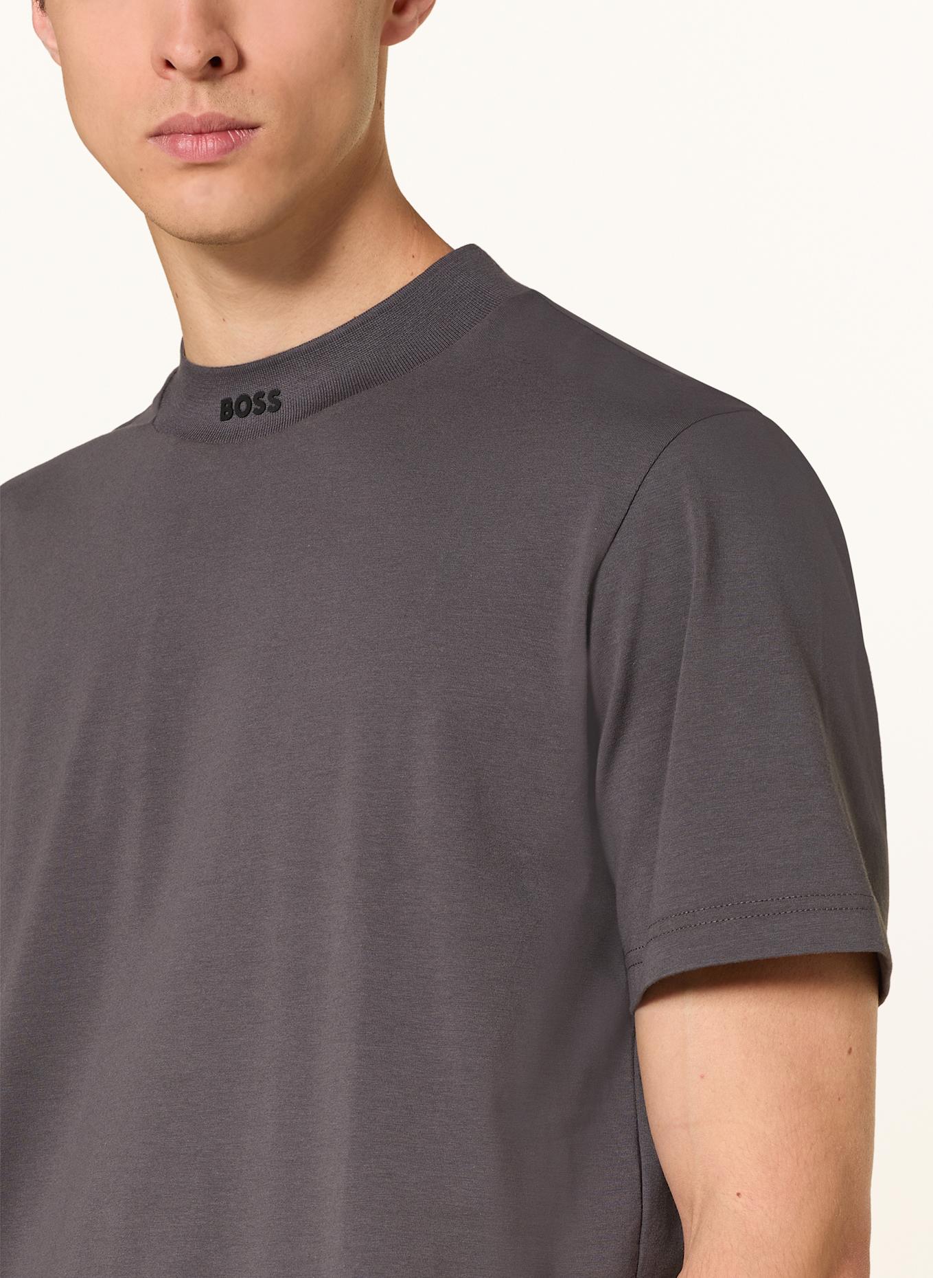 BOSS T-Shirt COLLAR ZONE: DUNKELGRAU