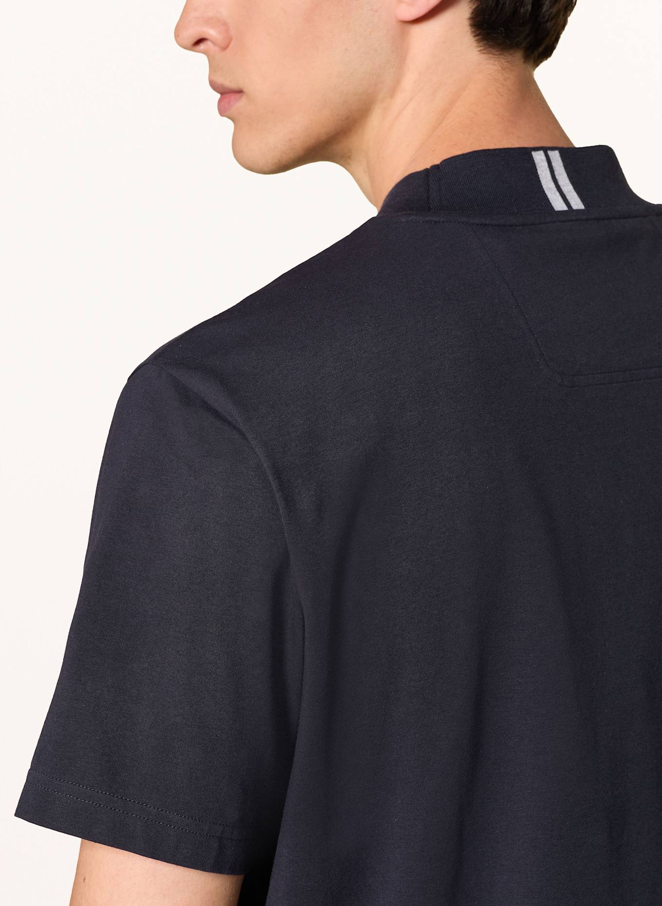 BOSS T-Shirt COLLAR ZONE: DUNKELBLAU