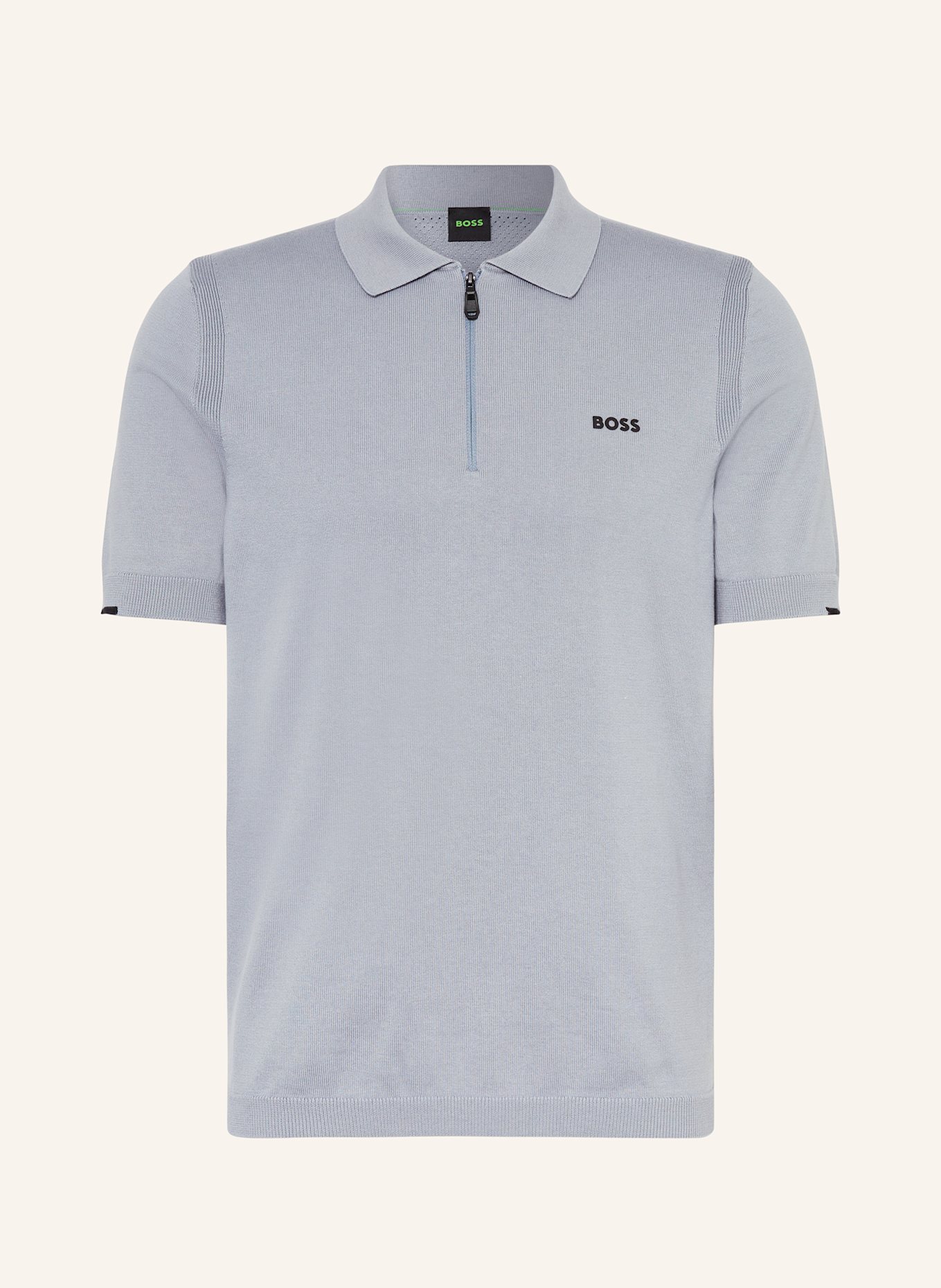 BOSS Strick-Poloshirt EVER: GRAU