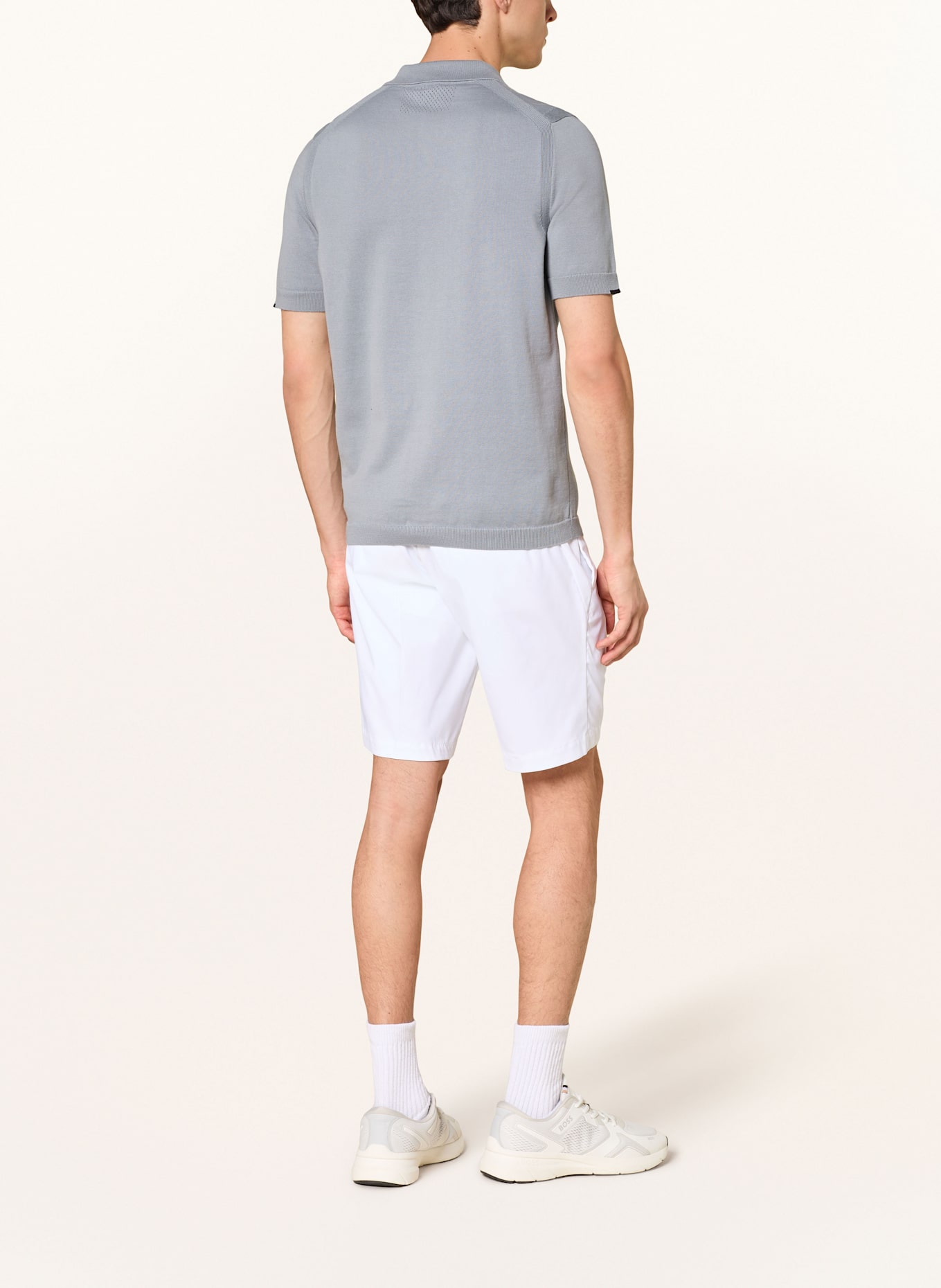 BOSS Strick-Poloshirt EVER: GRAU
