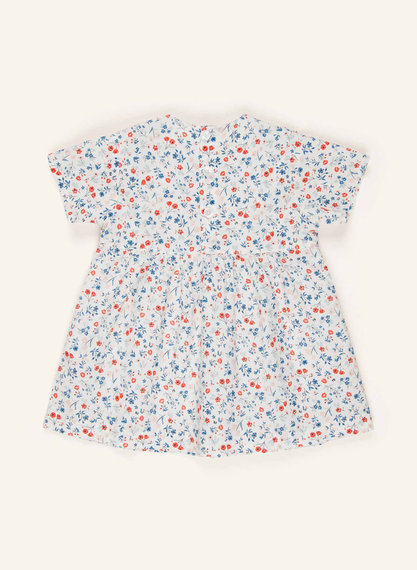 PETIT BATEAU jurk: WIT / BLAUW / ROOD