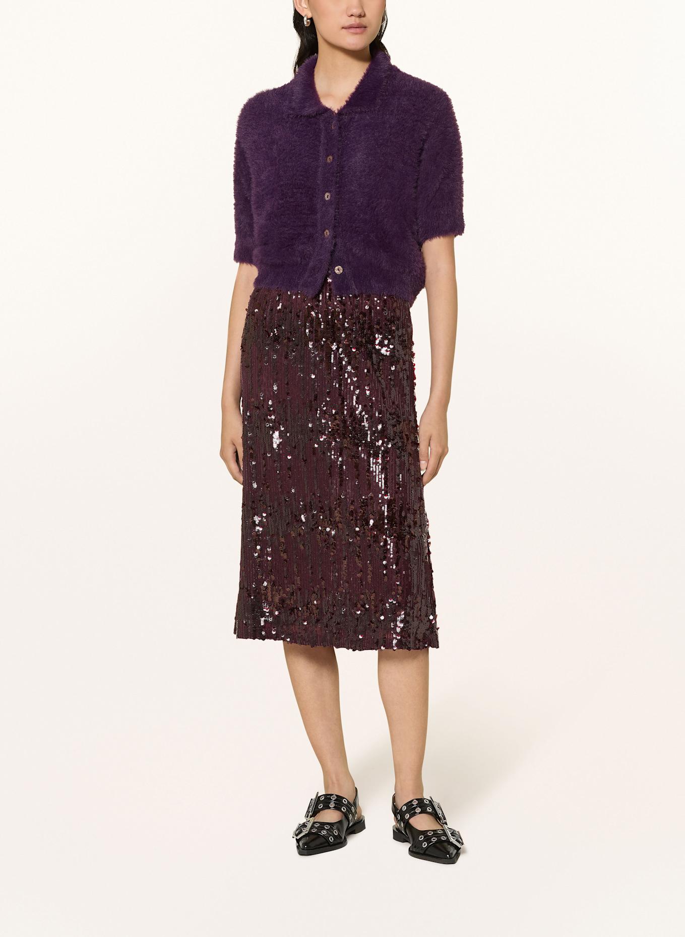 BAUM UND PFERDGARTEN Rock JAINO mit Pailletten: DUNKELROT