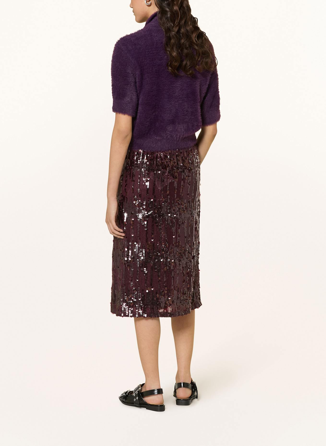 BAUM UND PFERDGARTEN Rock JAINO mit Pailletten: DUNKELROT