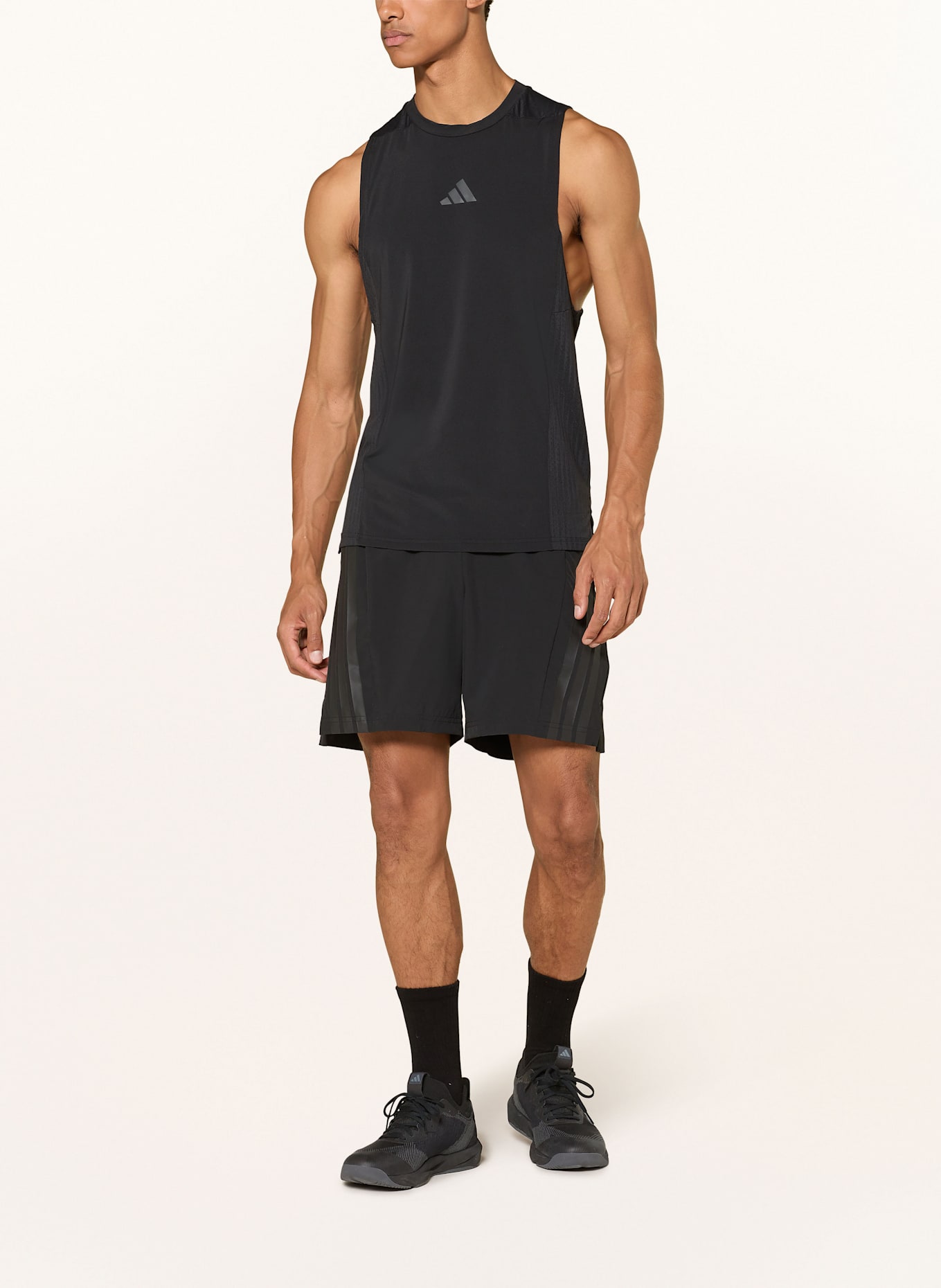 adidas Trainingsshorts DDESIGNED FOR TRAINING 3 STRIPES: SCHWARZ