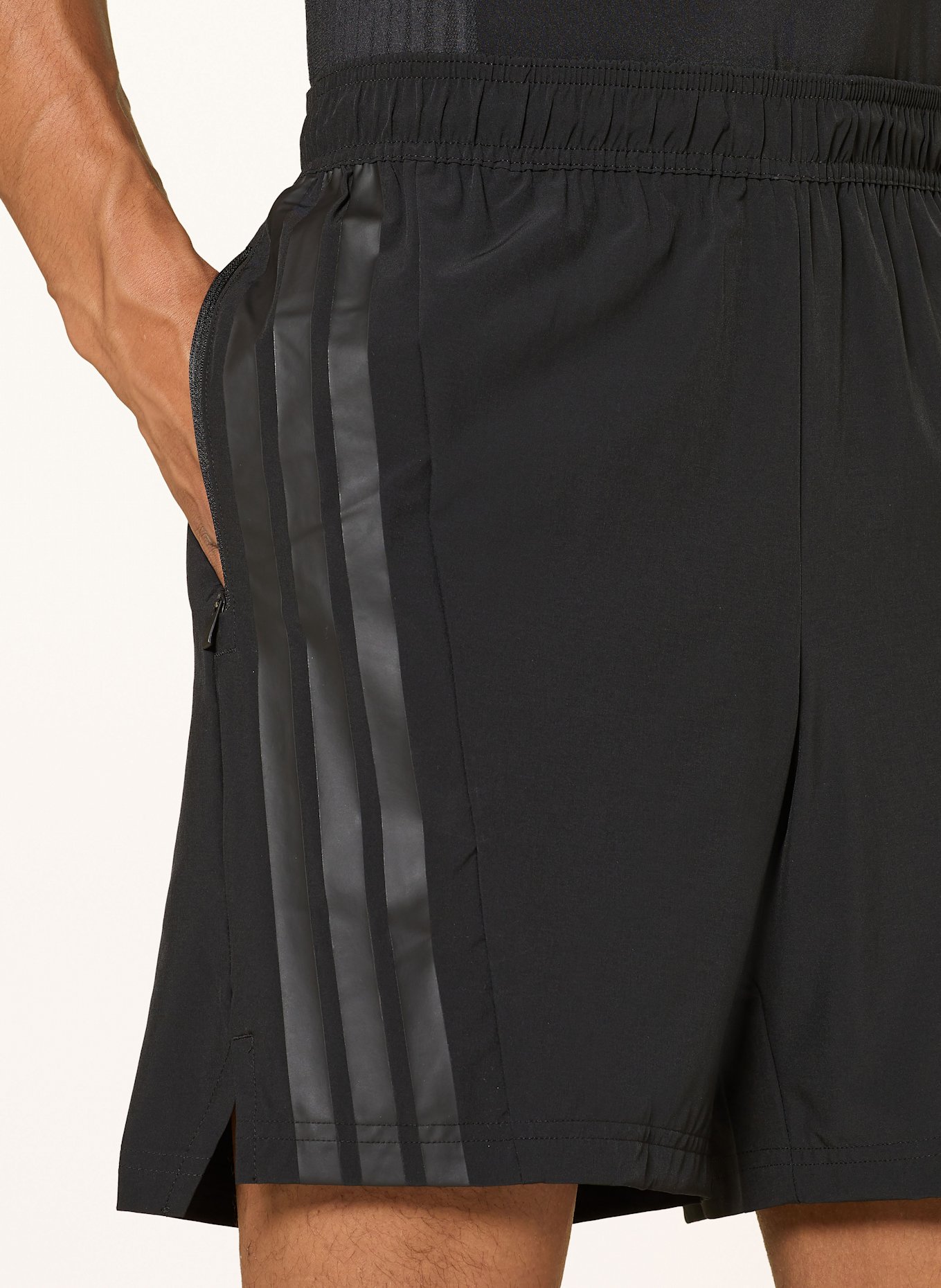 adidas Trainingsshorts DDESIGNED FOR TRAINING 3 STRIPES: SCHWARZ