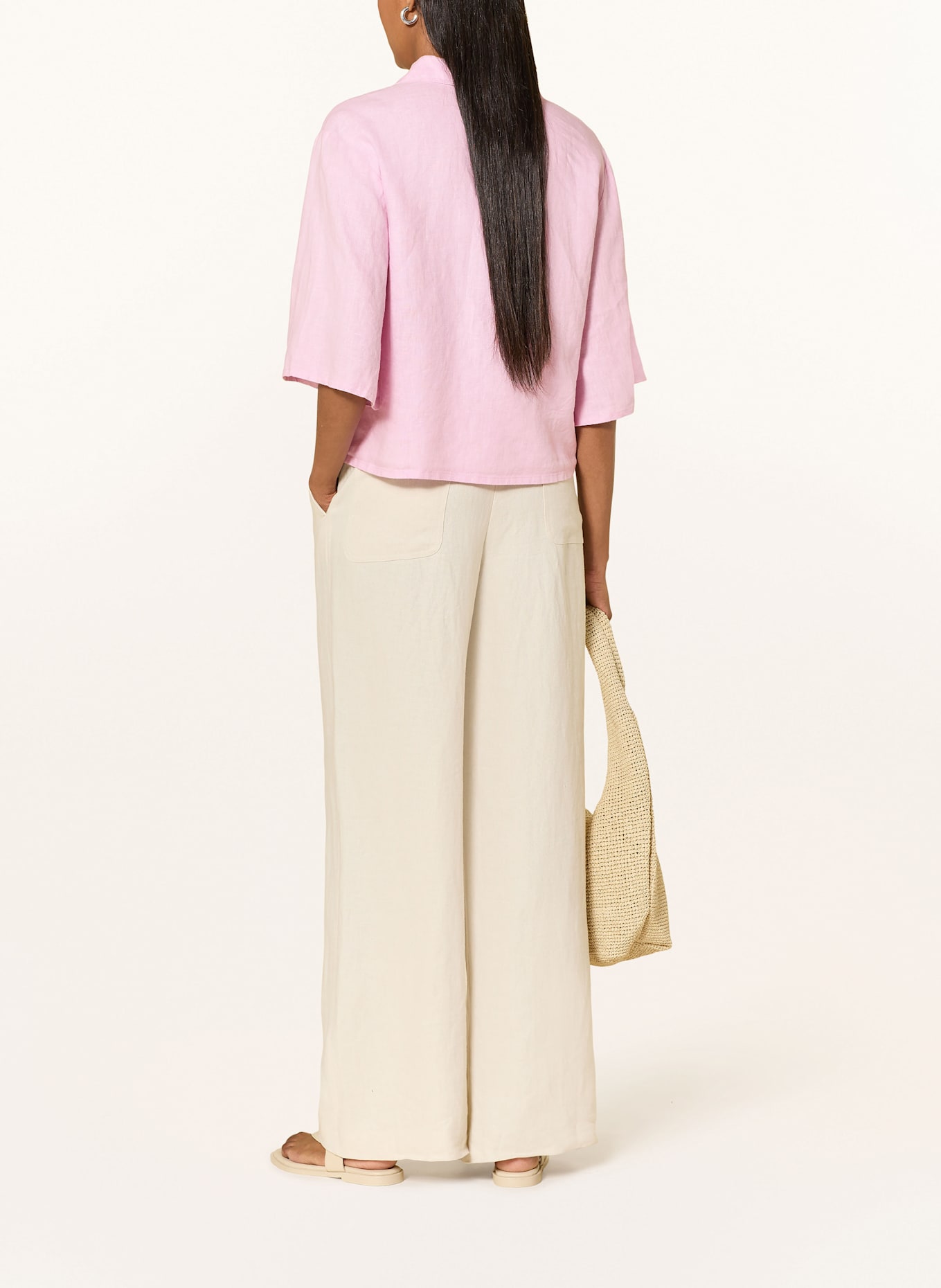 CARTOON Hemdbluse aus Leinen mit 3/4-Arm: ROSA