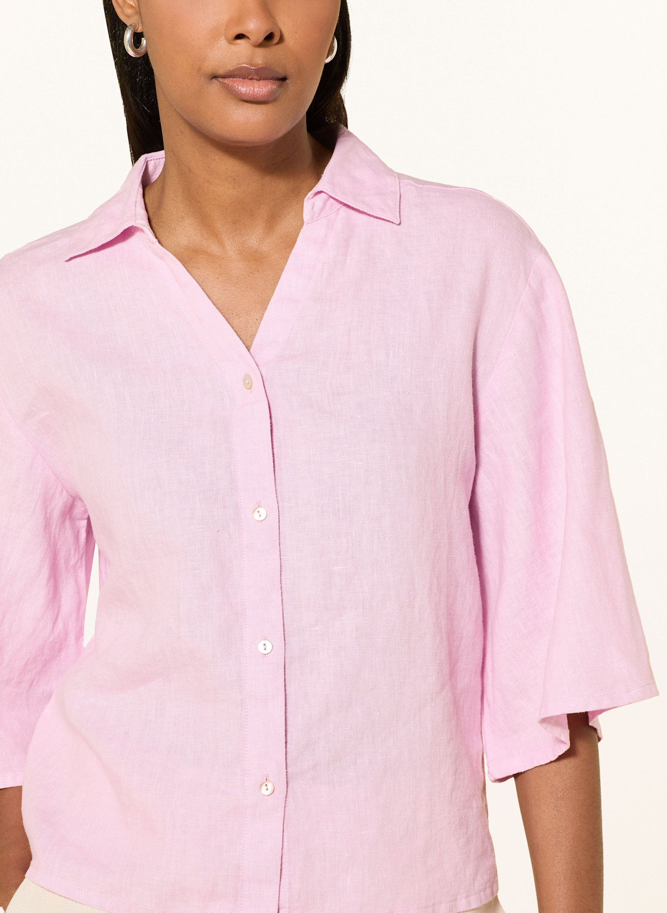 CARTOON Hemdbluse aus Leinen mit 3/4-Arm: ROSA