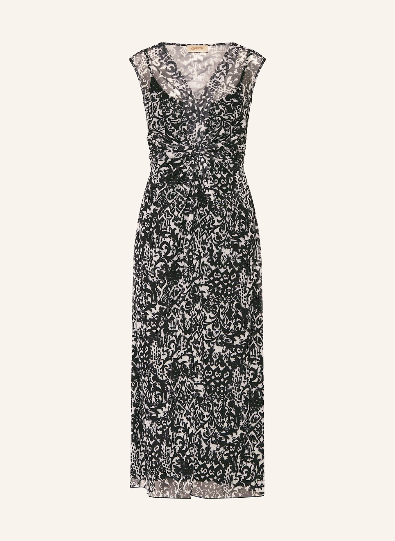 CARTOON Mesh-Kleid: WEISS / SCHWARZ