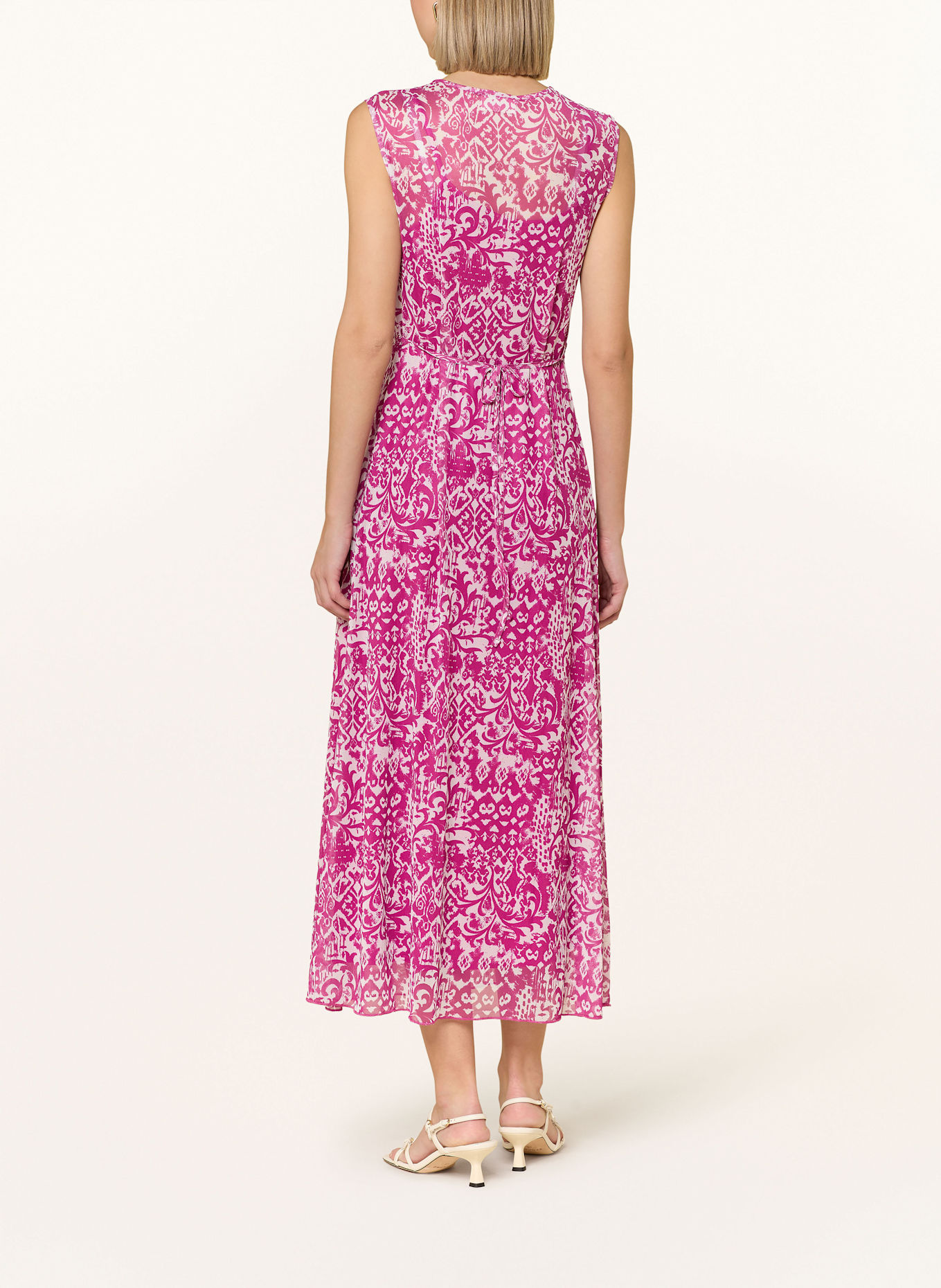 CARTOON Mesh-Kleid: FUCHSIA / WEISS