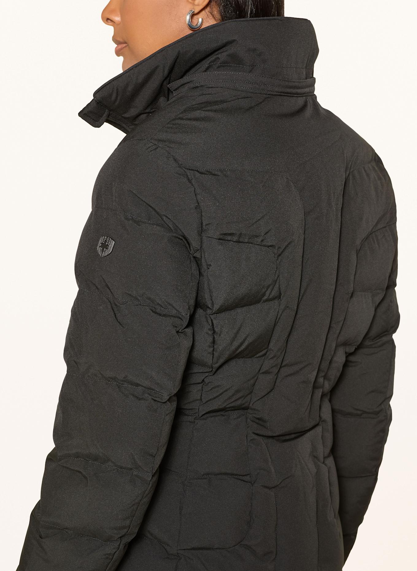 WELLENSTEYN Steppjacke BELVITESSE MEDIUM mit DUPONT™ SORONA®-Isolierung und abnehmbarem Kunstpelz: SCHWARZ