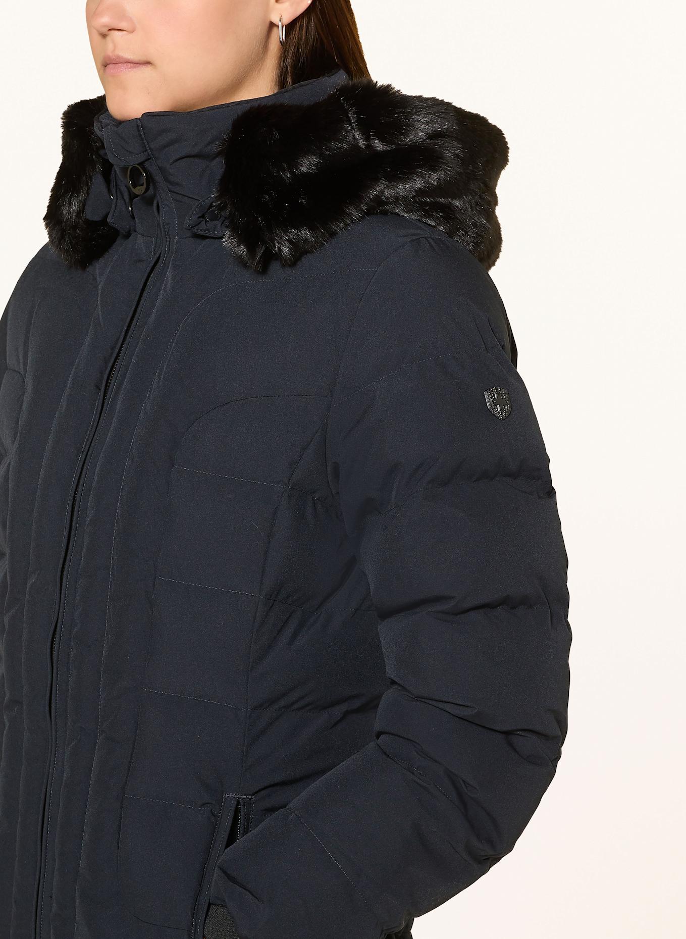 WELLENSTEYN Steppjacke BELVITESSE MEDIUM mit DUPONT™ SORONA®-Isolierung und abnehmbarem Kunstpelz: DUNKELBLAU