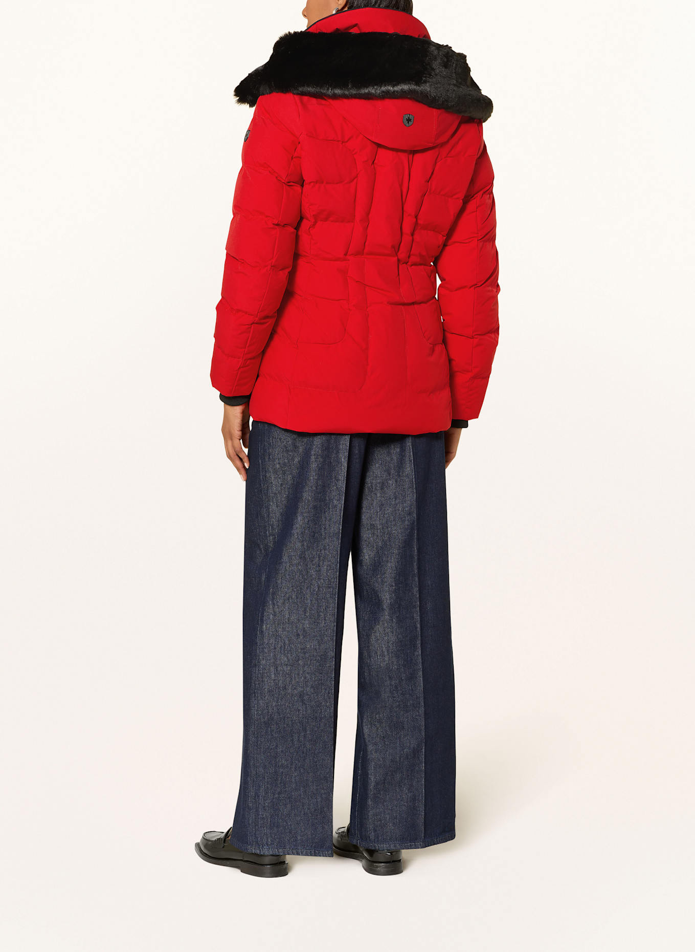 WELLENSTEYN Steppjacke BELVITESSE MEDIUM mit DUPONT™ SORONA®-Isolierung und abnehmbarem Kunstpelz: ROT