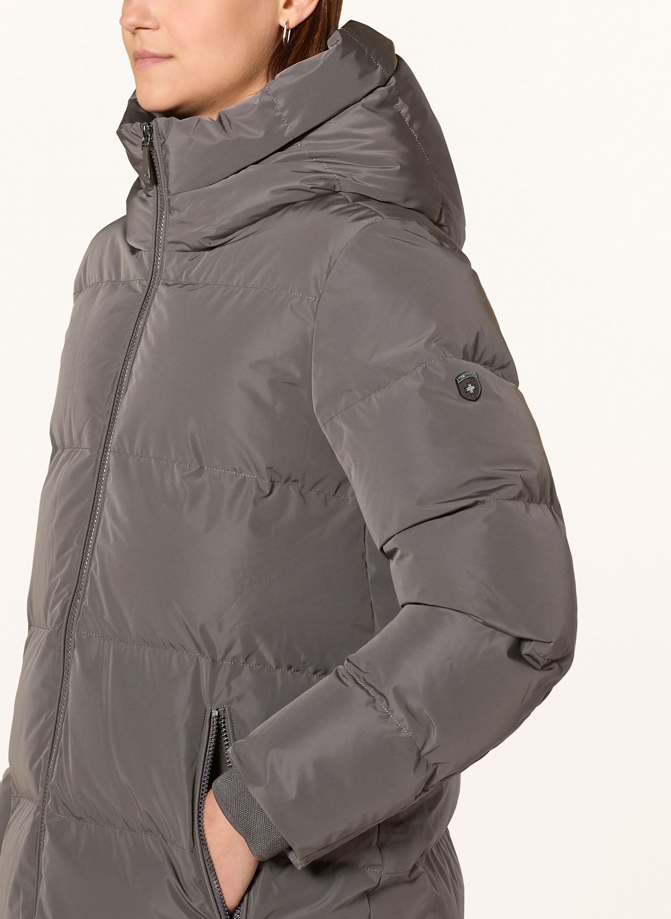 WELLENSTEYN Steppmantel BOUTIQUE EXTRA LONG mit DUPONT™ SORONA®-Isolierung: GRAU