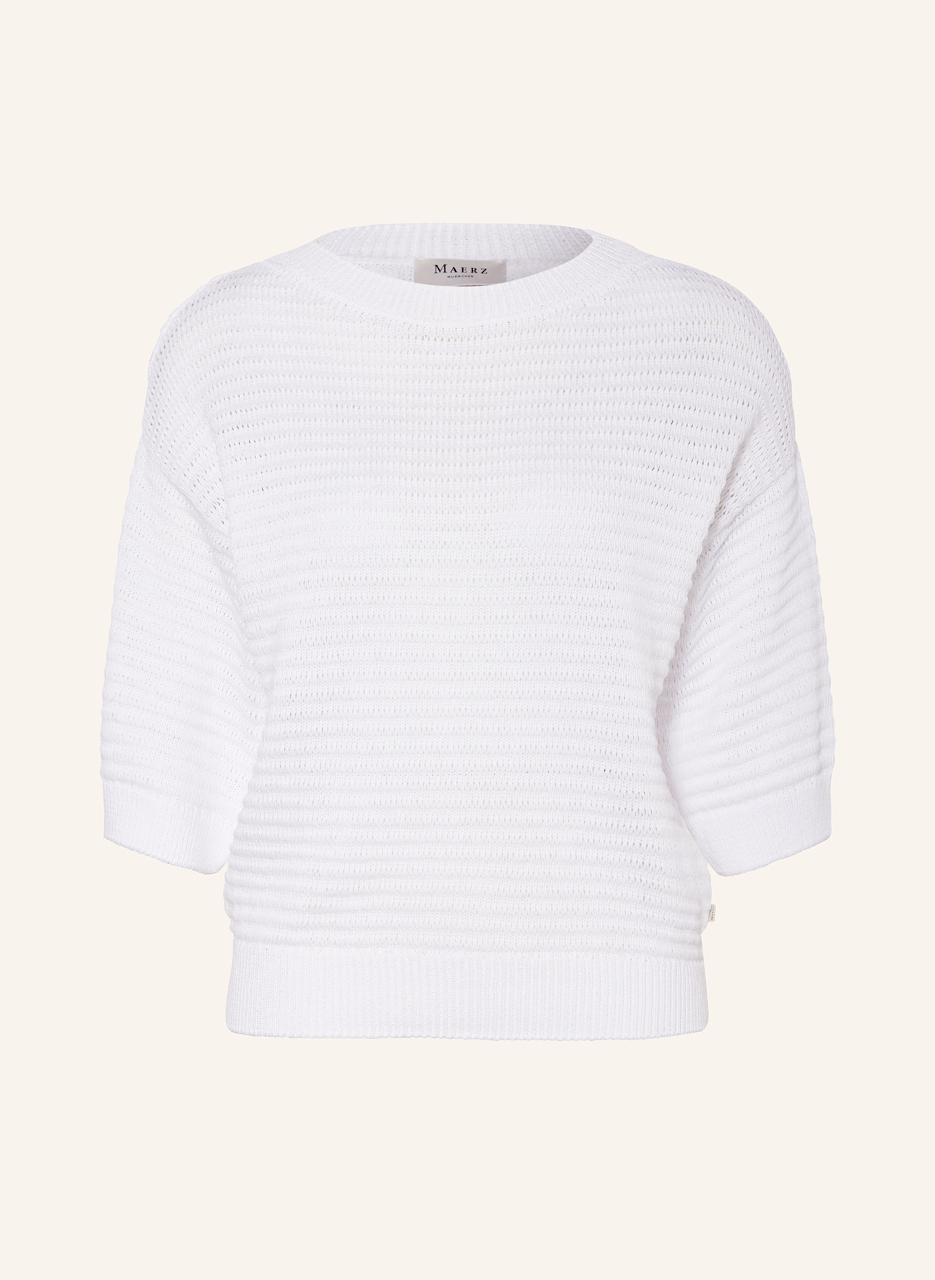 MAERZ MUENCHEN Pullover mit 3/4-Arm: WEISS