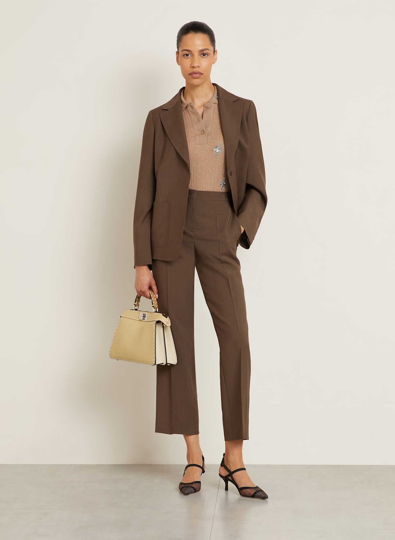 FENDI Handtasche PEEKABOO ISEEU: BEIGE