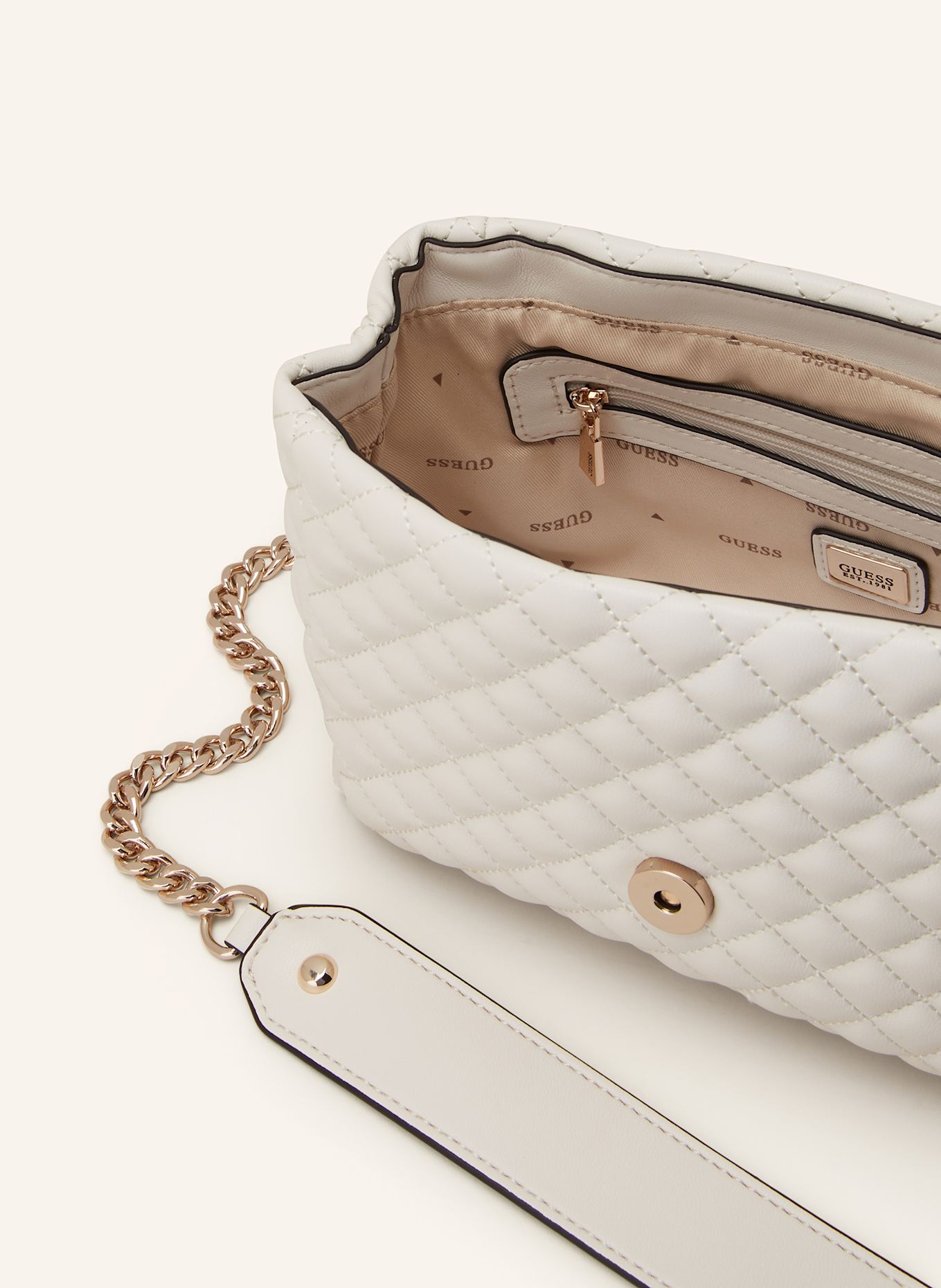GUESS Umhängetasche EVERLEE: CREME
