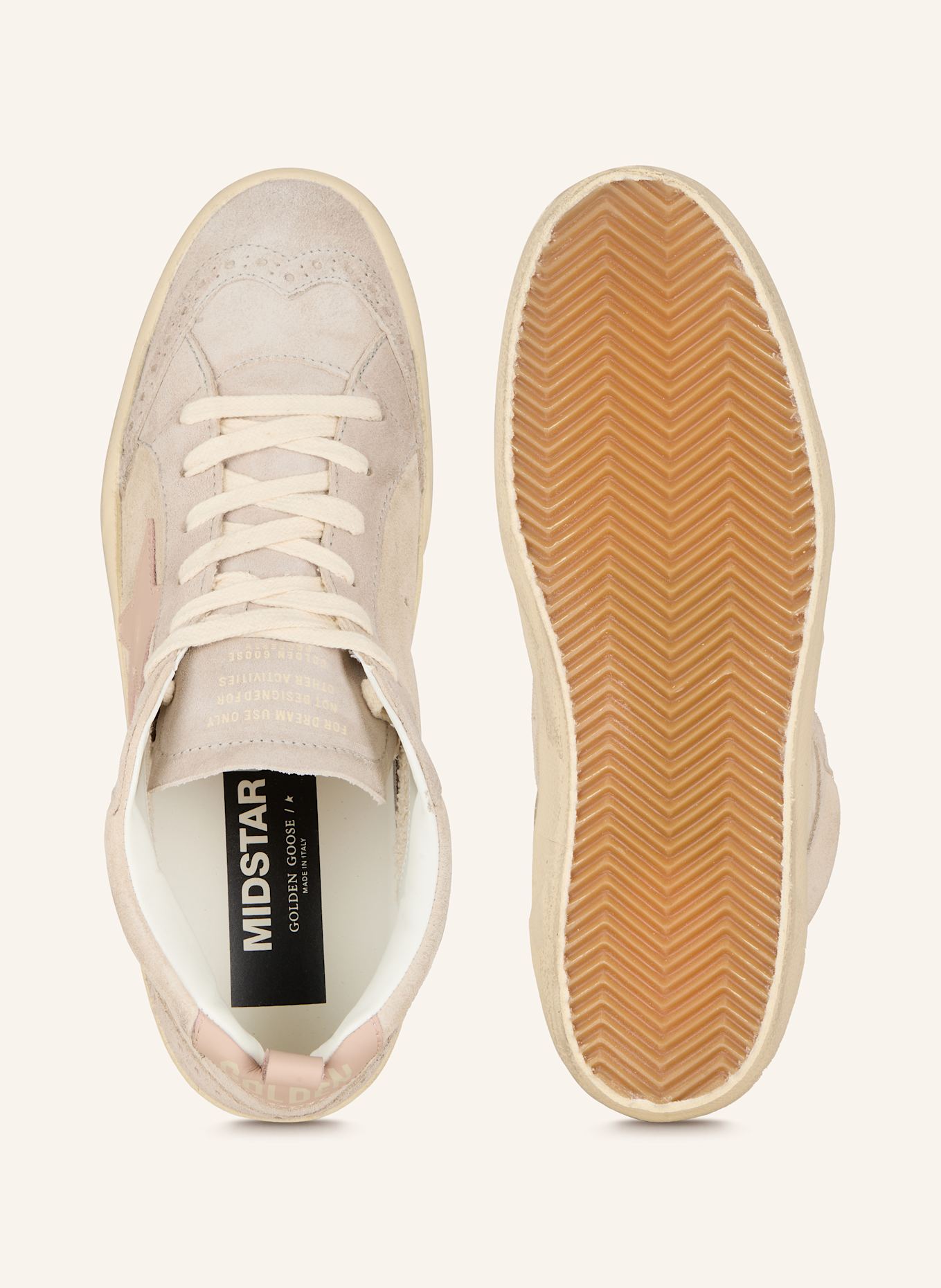 GOLDEN GOOSE Sneaker MID STAR: BEIGE / HELLGRAU / ROSÉ