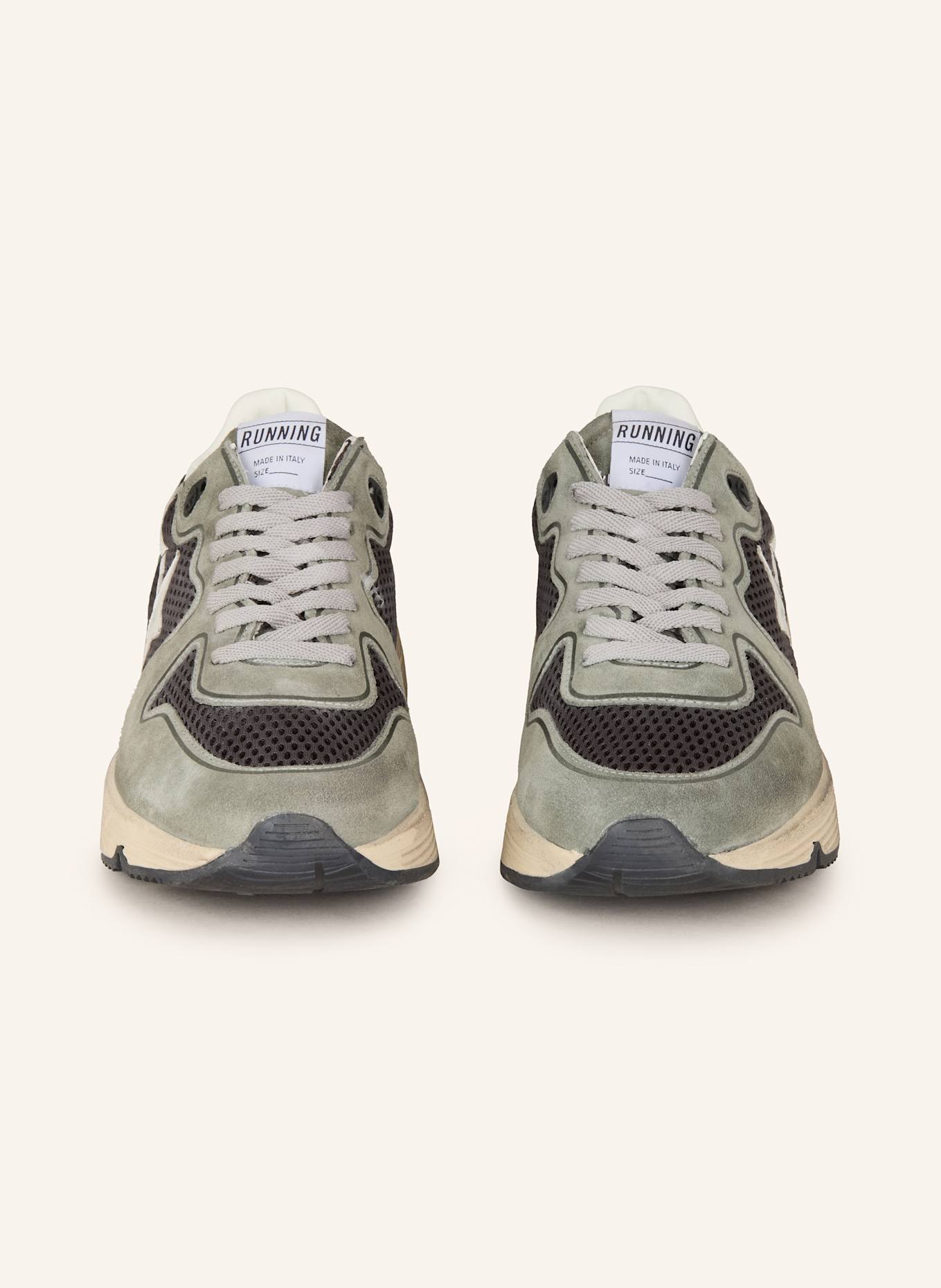 GOLDEN GOOSE Sneaker RUNNING SOLE: KHAKI/ DUNKELGRAU/ ECRU