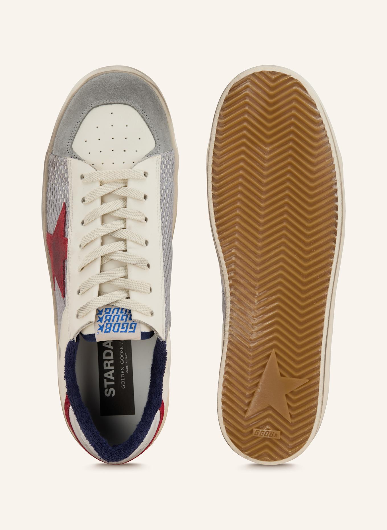GOLDEN GOOSE Sneaker STARDAN: WEISS/ GRAU/ DUNKELROT